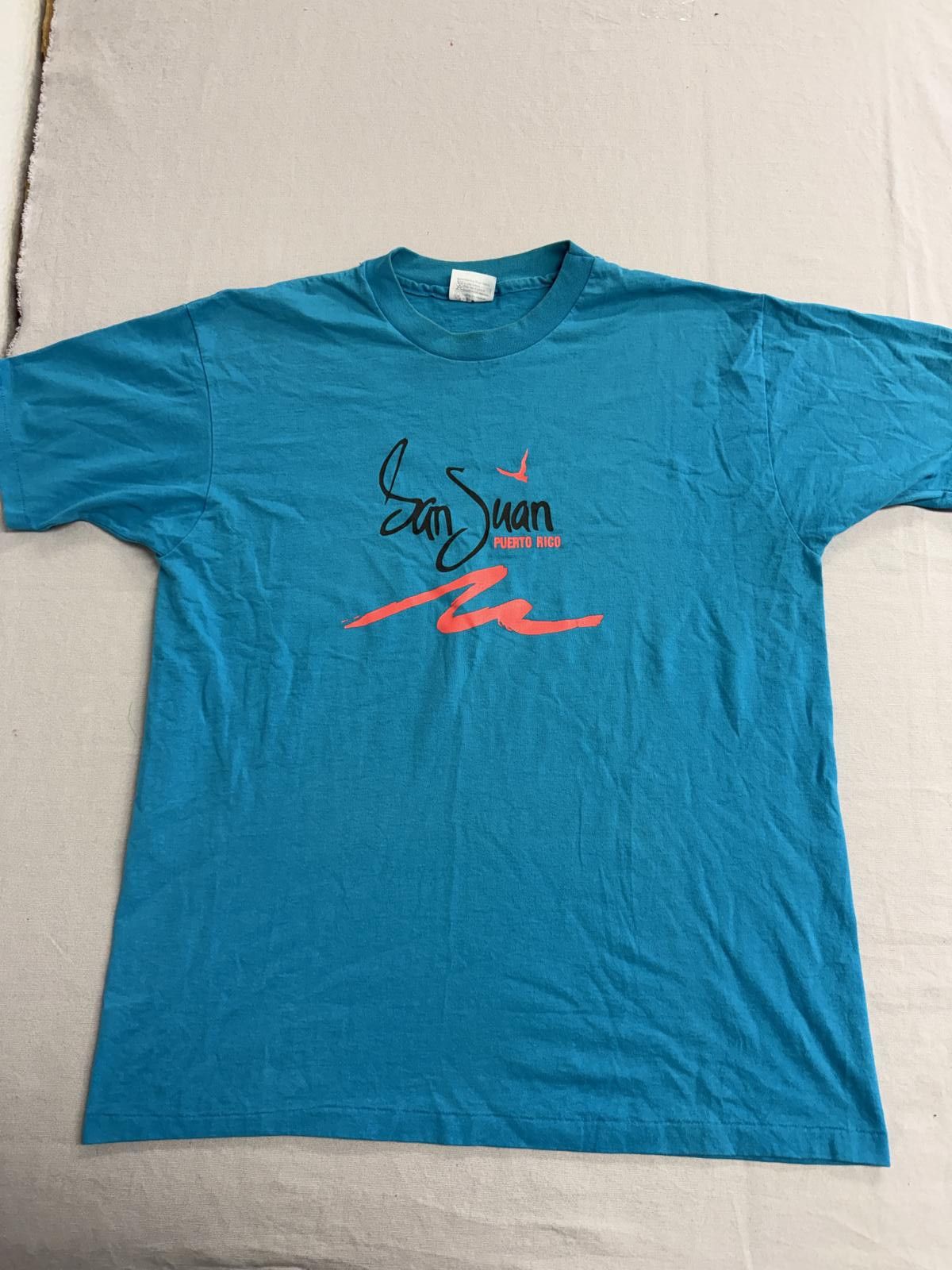 Hanes Vintage 80s San Juan Puerto Rico T-shirt Tourits Tee - XL Size US XL / EU 56 / 4 - 1 Thumbnail