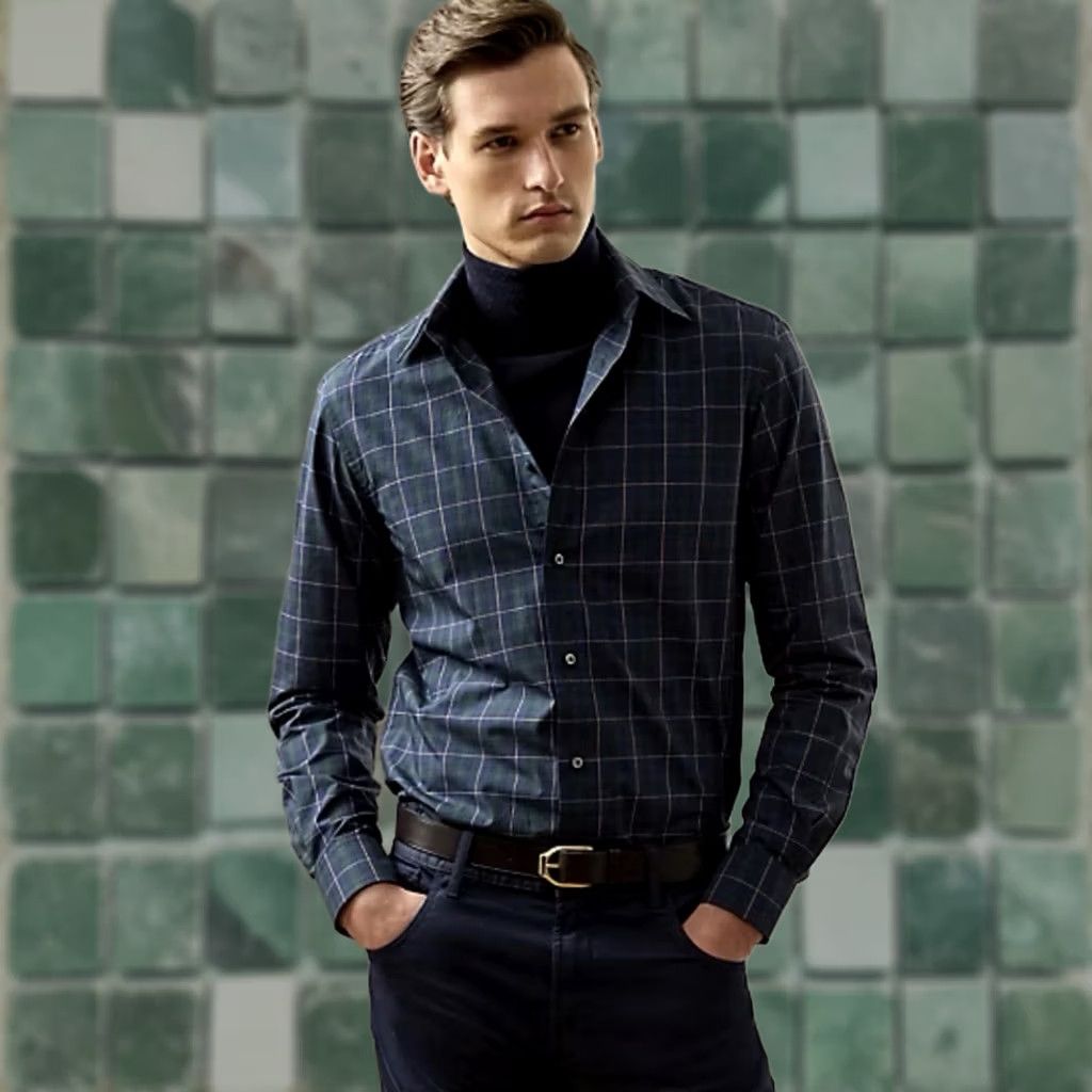 Ralph Lauren Purple Label Ralph Lauren Purple Label Shirt Blackwatch Navy Plaid Men 2XL NWT 95 Size US XXL / EU 58 / 5 - 1 Thumbnail