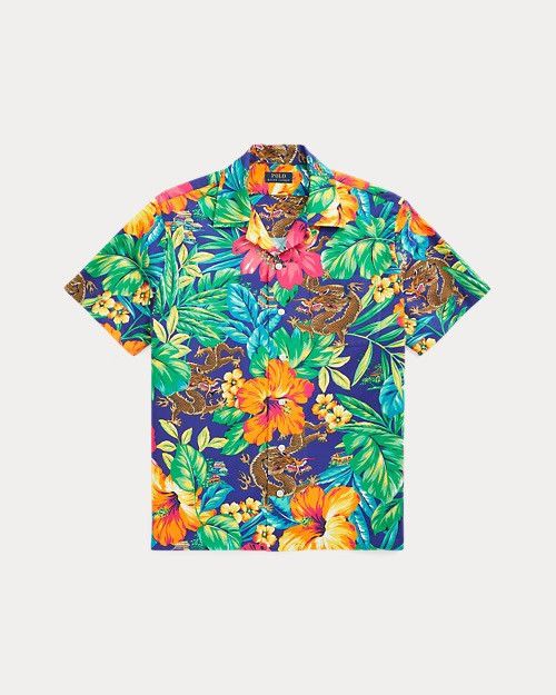 Polo Ralph Lauren Polo Ralph Lauren Classic Fit Tropical Oxford Camp Shirt Size US XL / EU 56 / 4 - 1 Thumbnail