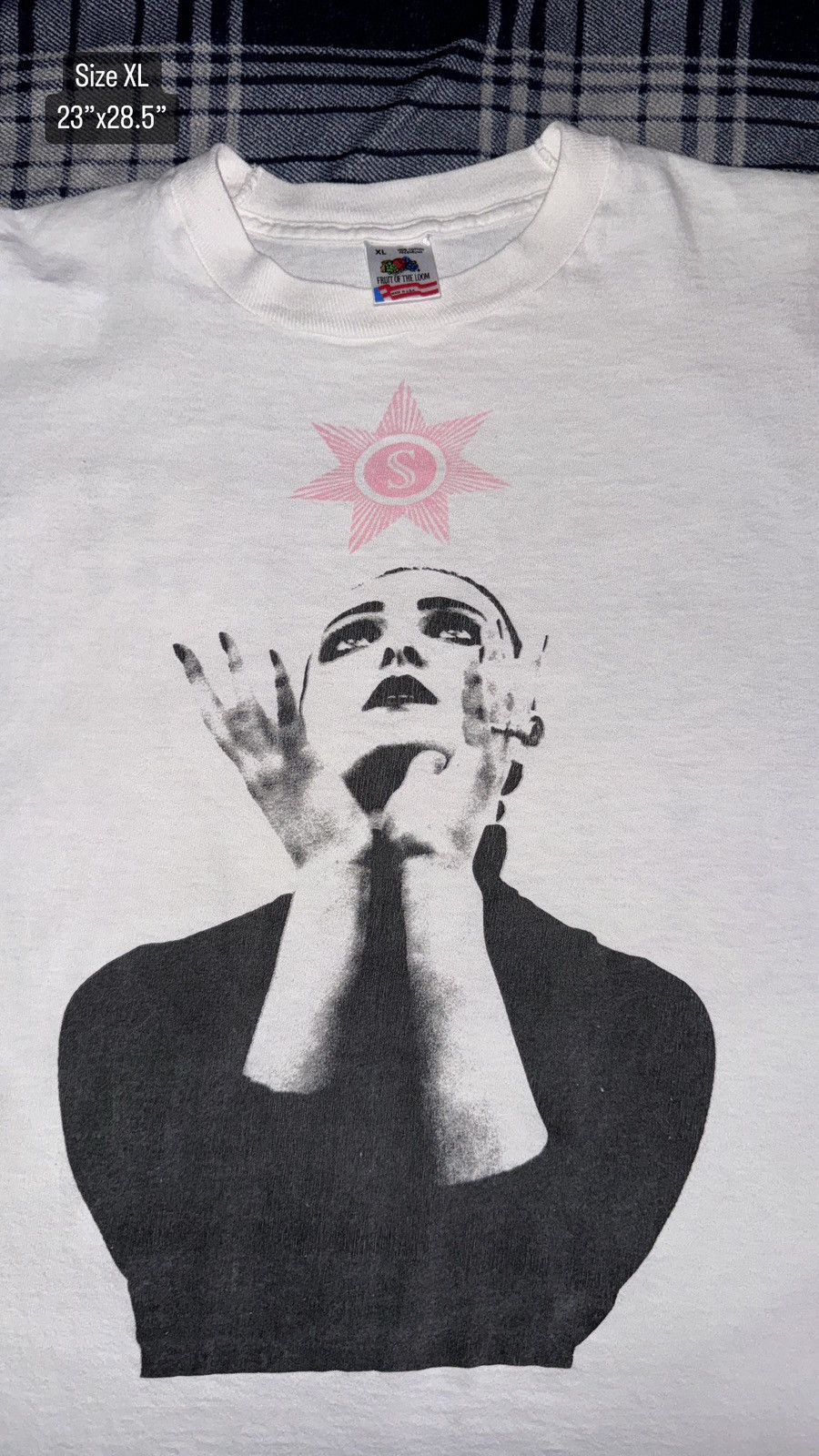 image of Vintage Siouxsie And The Banshees Tee in White, Men's (Size XL)