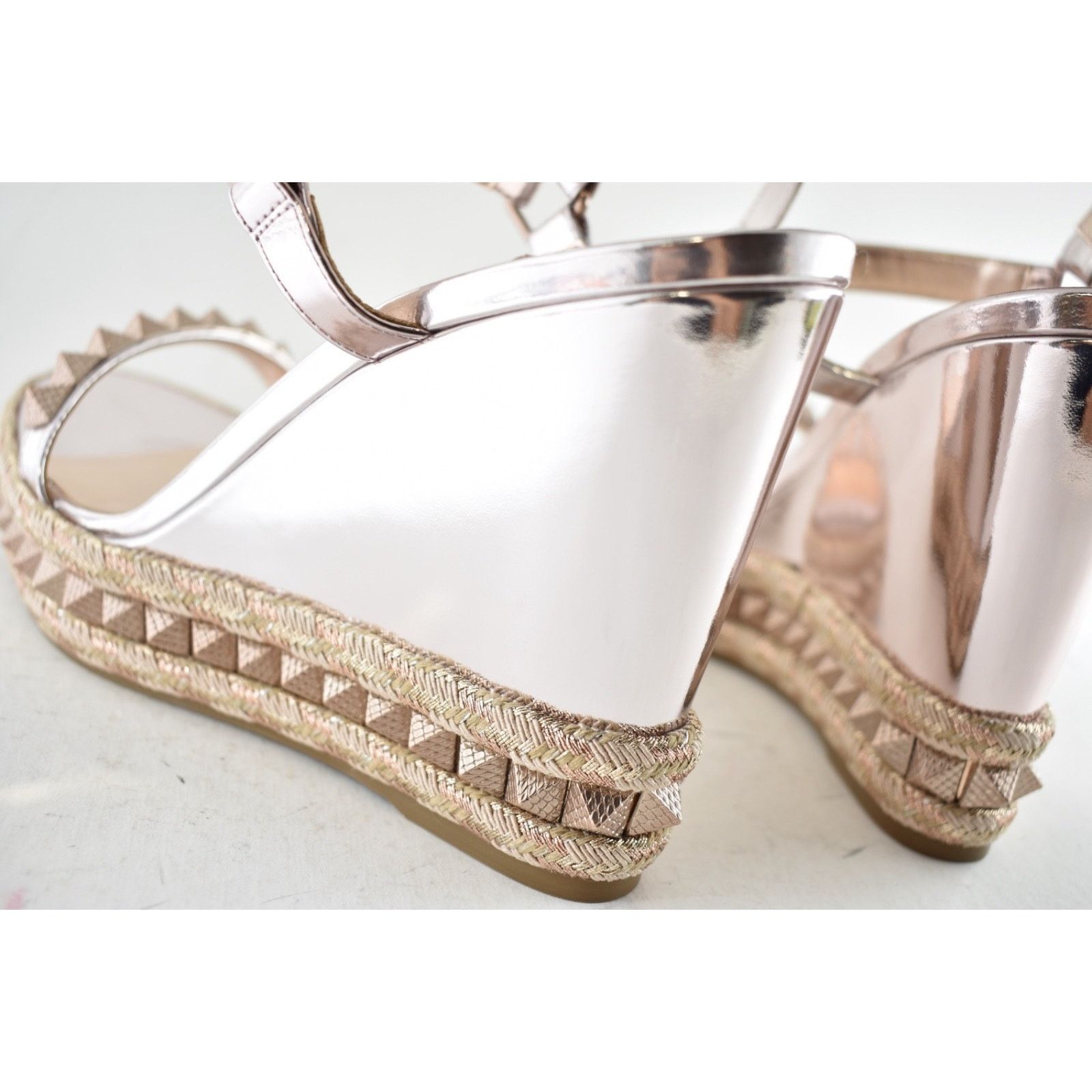 Christian Louboutin Pyraclou 110 Rose Gold Pink Platform