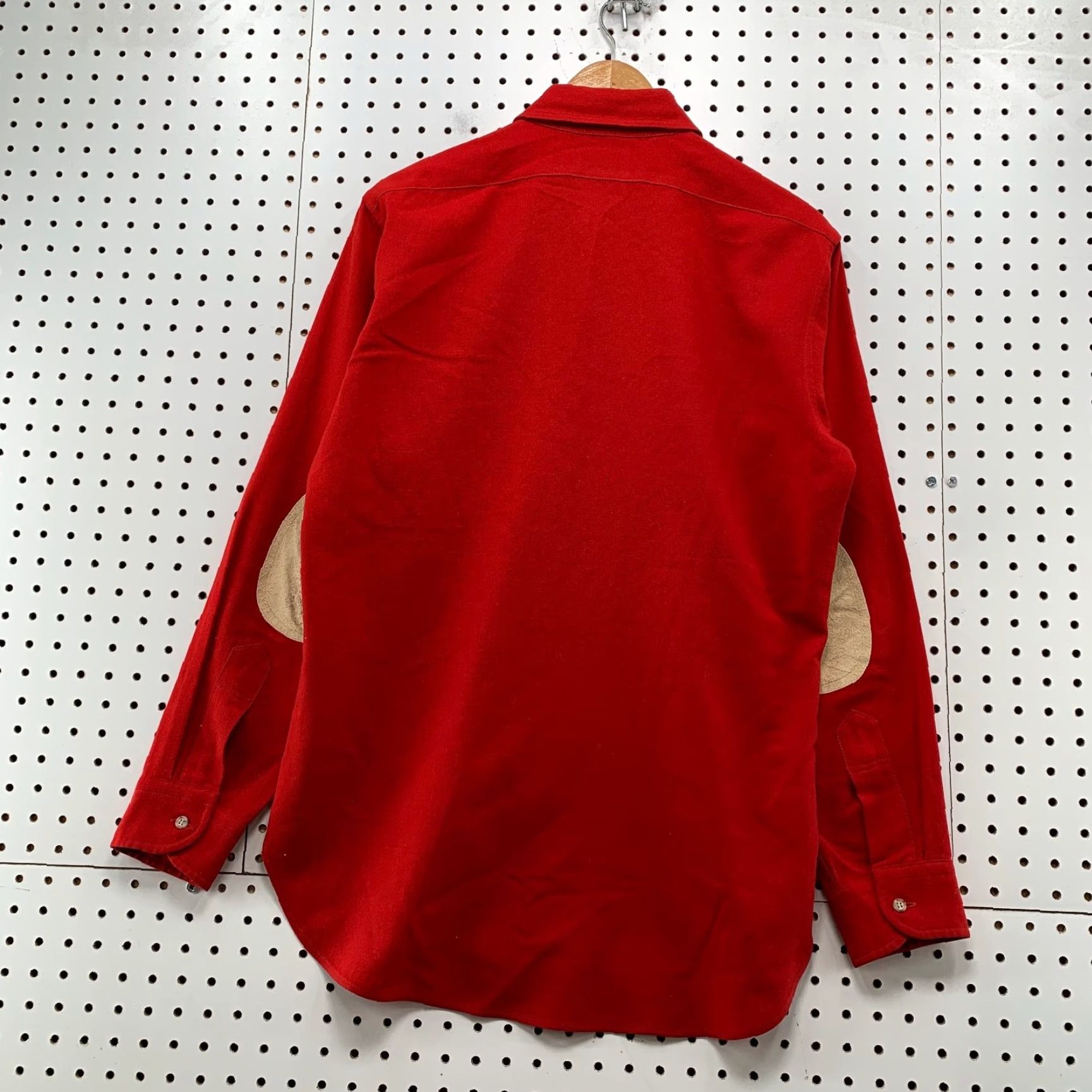 Pendleton VINTAGE Pendleton Shirt Mens M Wool Flannel Red 70s 80s USA Leather Elbow Button-Up Pockets Music? Size US M / EU 48-50 / 2 - 2 Thumbnail