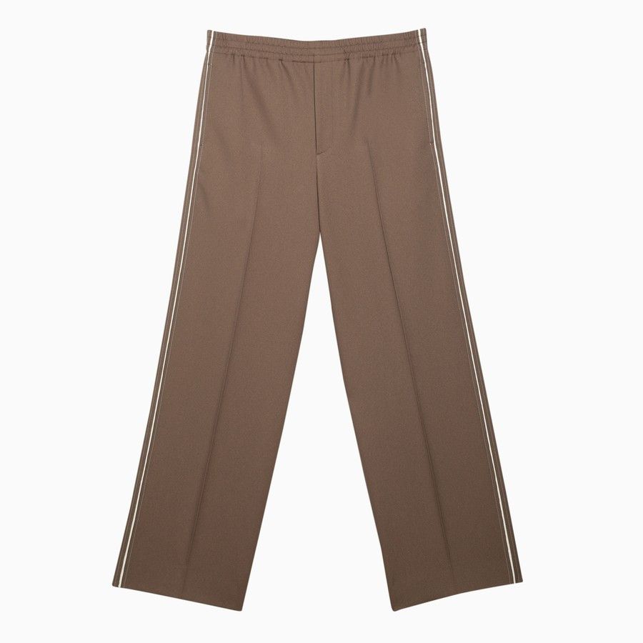 image of Gucci O1D2Blof0424 Trousers In Brown, Men's (Size 30)