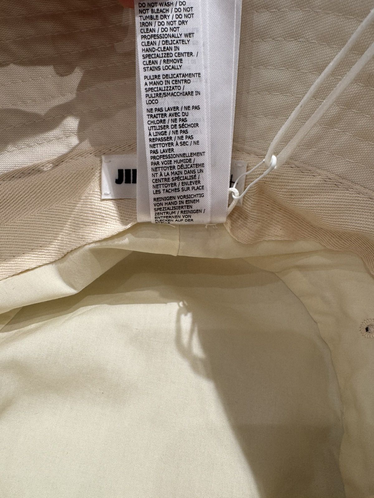 Jil Sander NWT Heavy Organic Cotton Canvans - Eggshell, S Size ONE SIZE - 8 Thumbnail