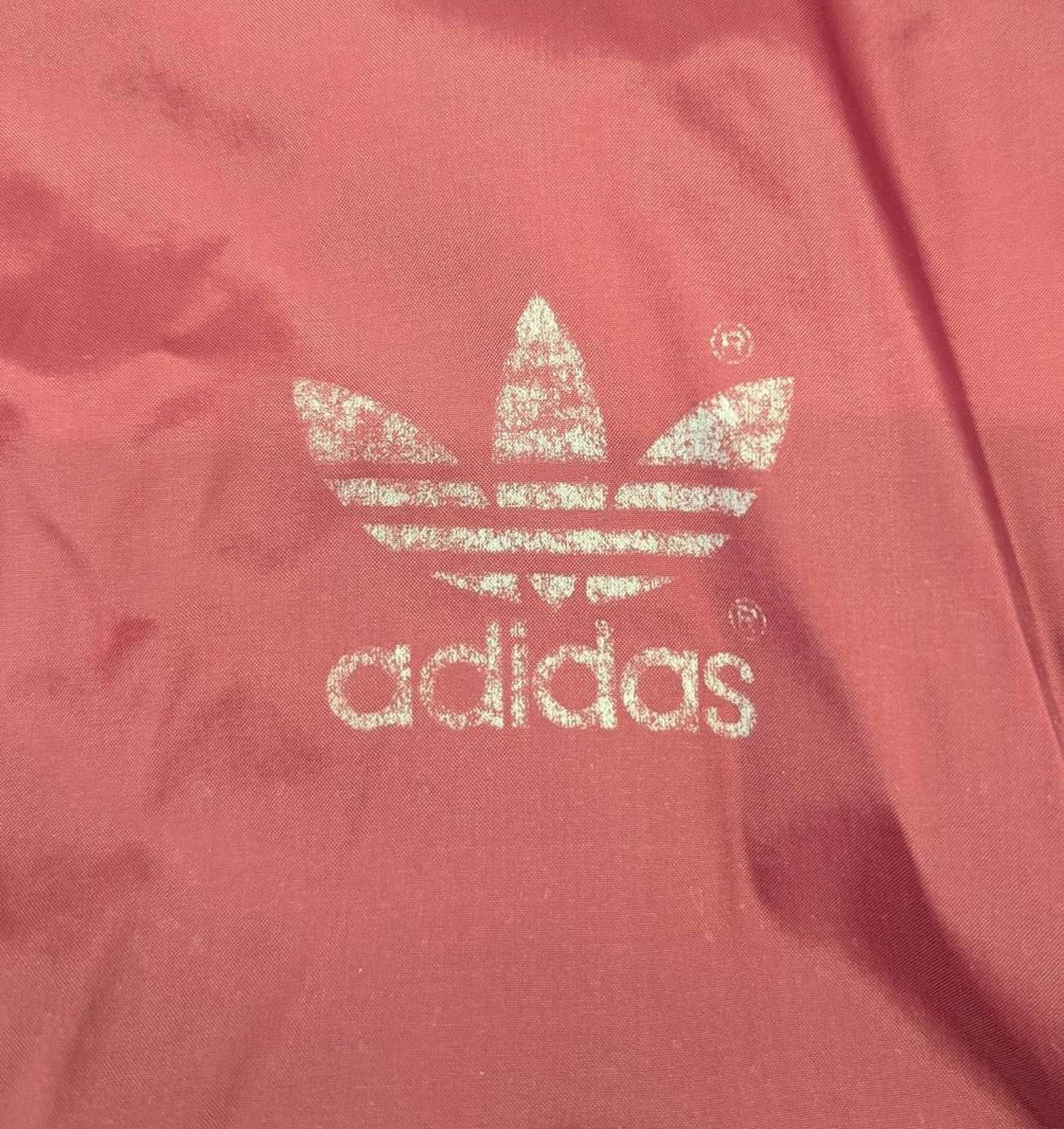 Adidas Vintage 80s Adidas Red and Navy Blue Lined Track Jacket Size US XL / EU 56 / 4 - 2 Thumbnail