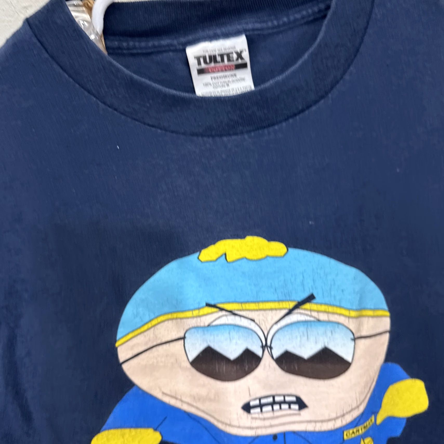 Tultex VINTAGE 90s South Park Cartman T-Shirt Tultex Men's XL Blue Graphic Print "Respect My Authority" Size US XL / EU 56 / 4 - 4 Thumbnail