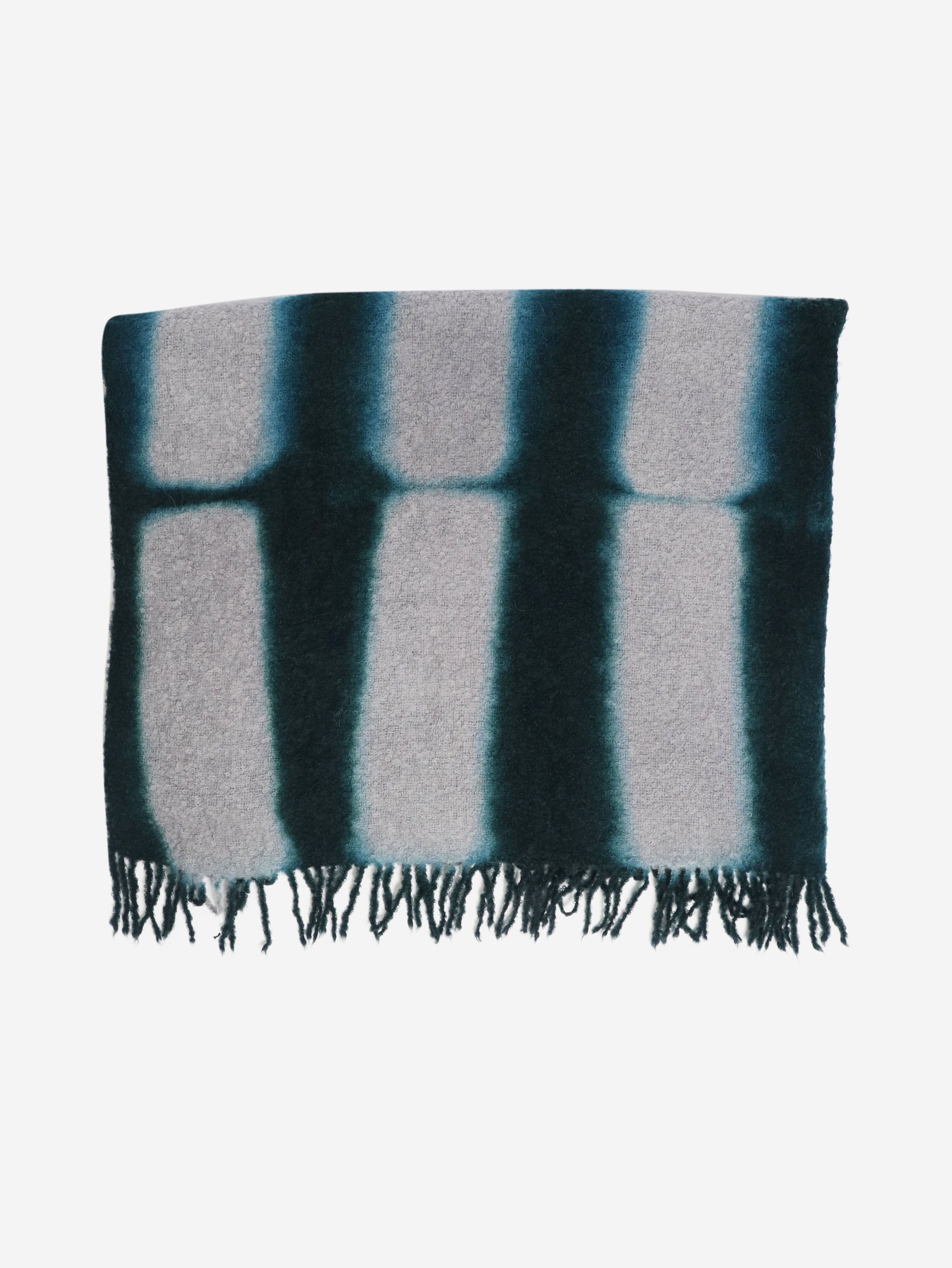 Other Green and grey hand woven boucle throw Size ONE SIZE - 1 Thumbnail