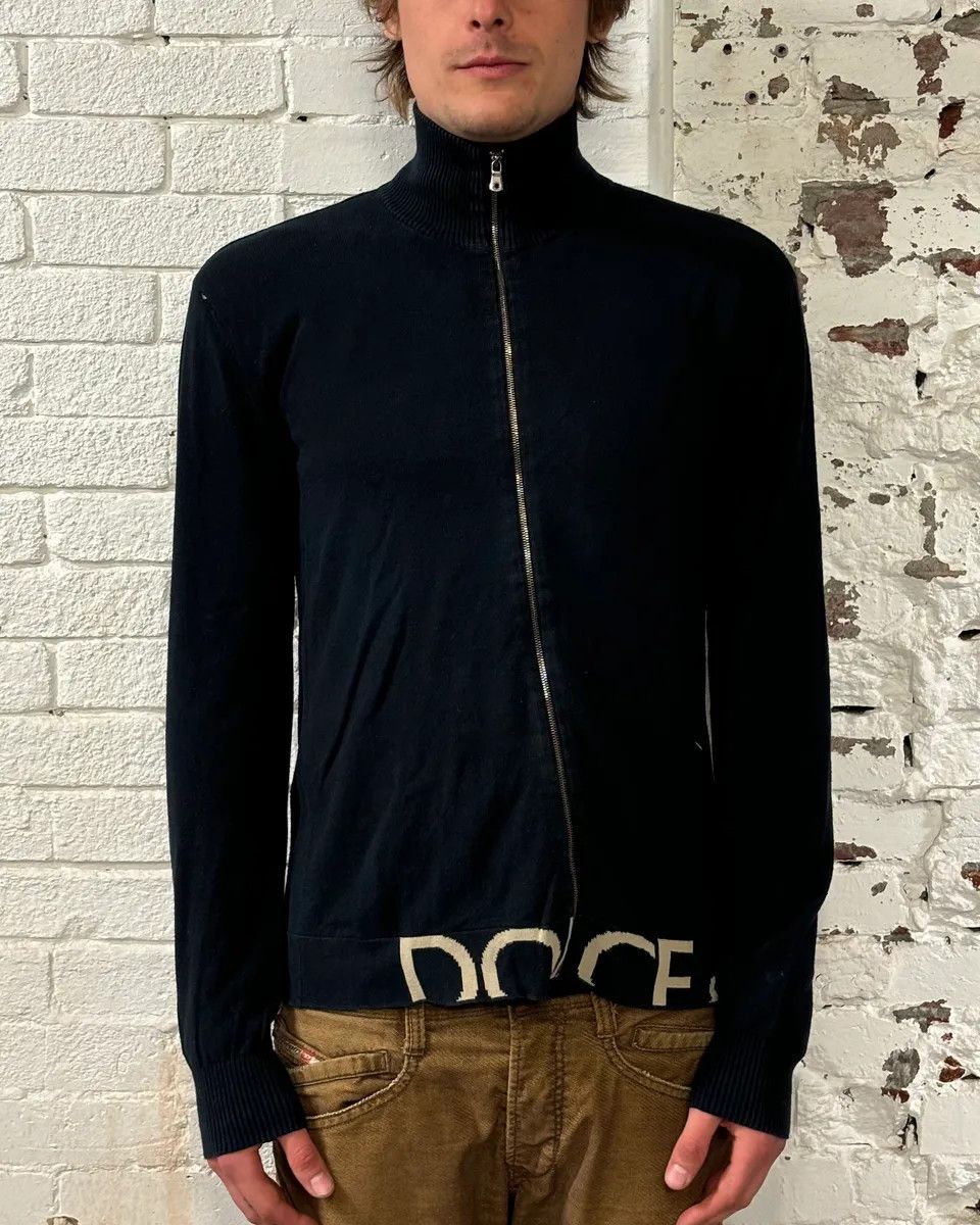 Dolce & Gabbana AW2005 Dolce & Gabbana Logo Black Zip Up Sweater Size US M / EU 48-50 / 2 - 2 Thumbnail