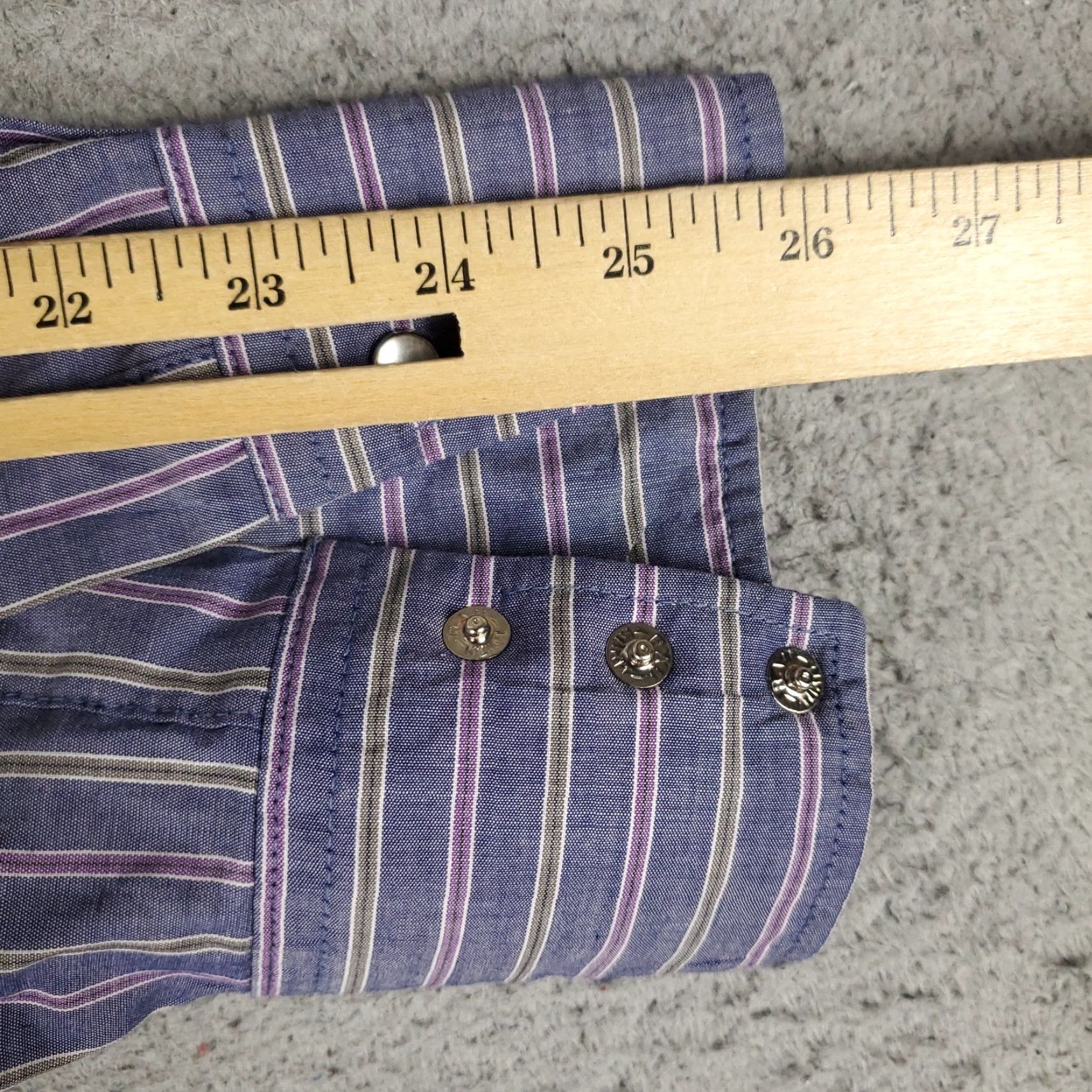 Vintage VINTAGE Panhandle Slim Shirt Mens Size 18 Blue Stripe Western Pearl Snap Button Long Sleeve Collared Button-Up Mens Shirt Size US XXL / EU 58 / 5 - 6 Thumbnail