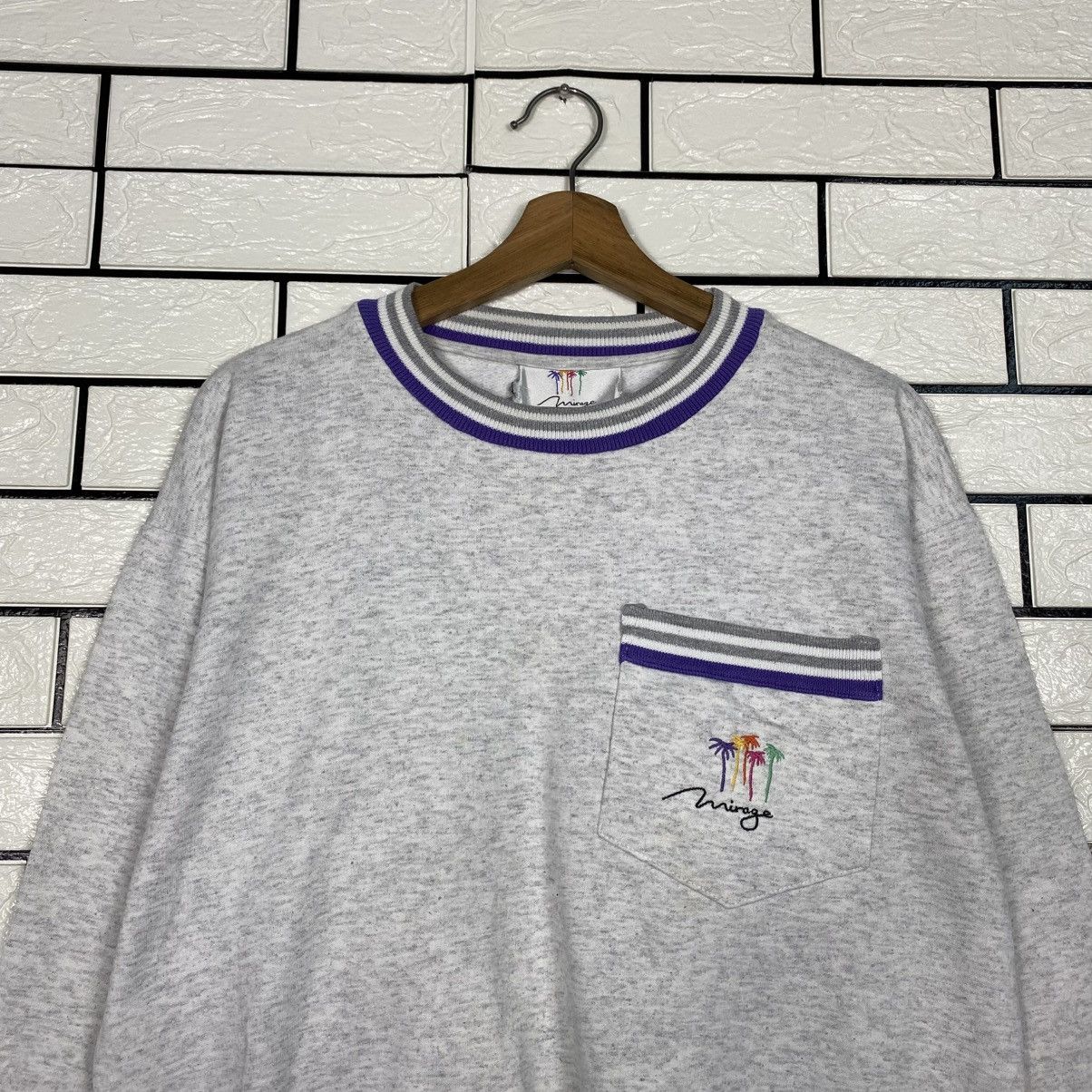 Vintage 📌Vintage Sweatshirt Mirage Usa Single Pocket Size US M / EU 48-50 / 2 - 4 Thumbnail