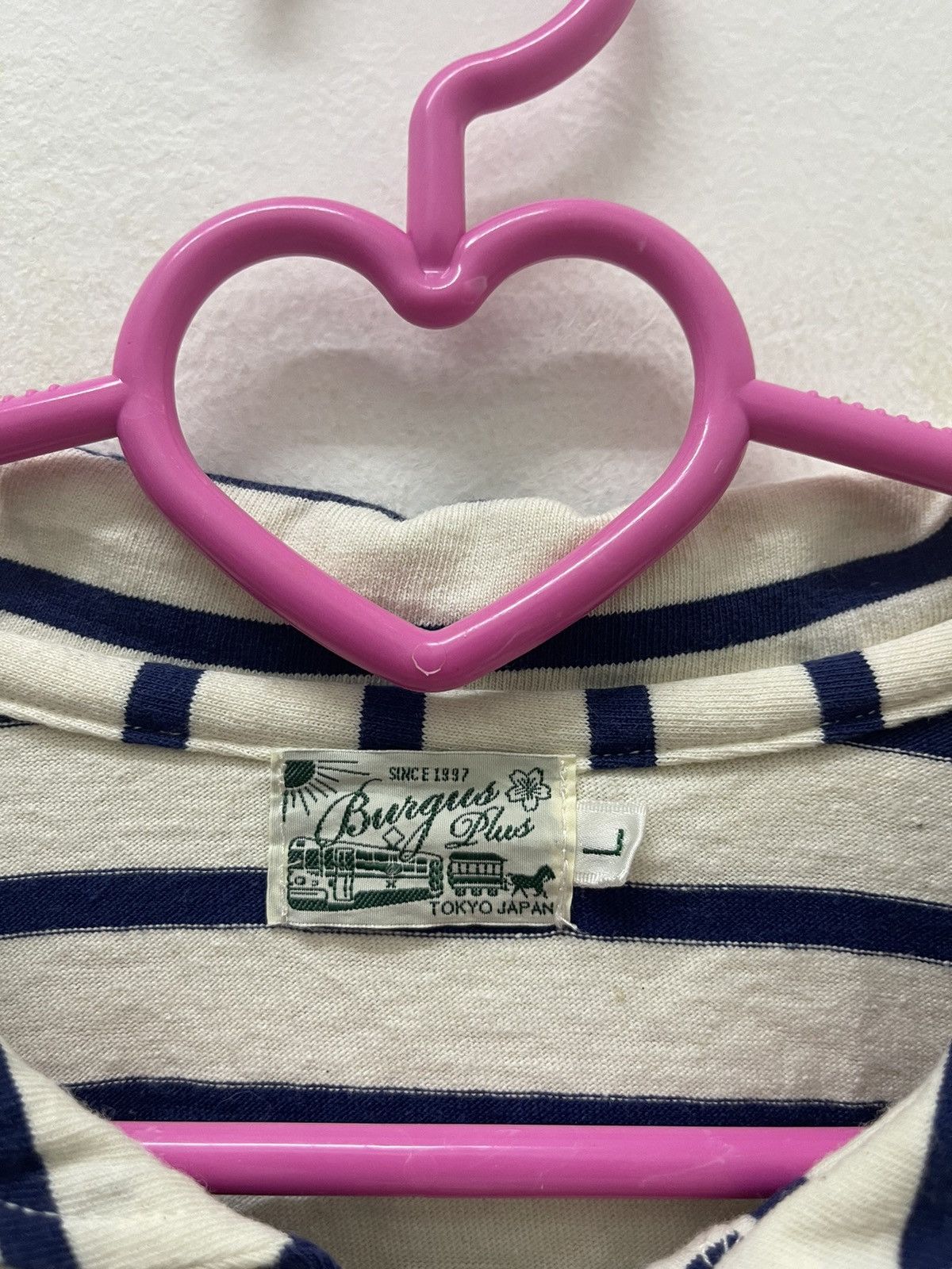 Burgus Plus Rare Vintage BURGUS PLUS Made In Japan Striped Polo Size US L / EU 52-54 / 3 - 3 Thumbnail