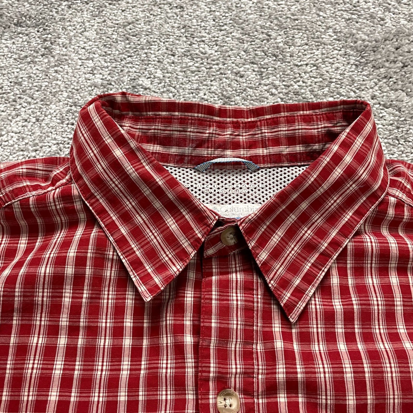 Vintage Columbia Omni Shade Shirt Mens Large Red Plaid Button-Down Short Sleeve Casual Size US L / EU 52-54 / 3 - 3 Thumbnail