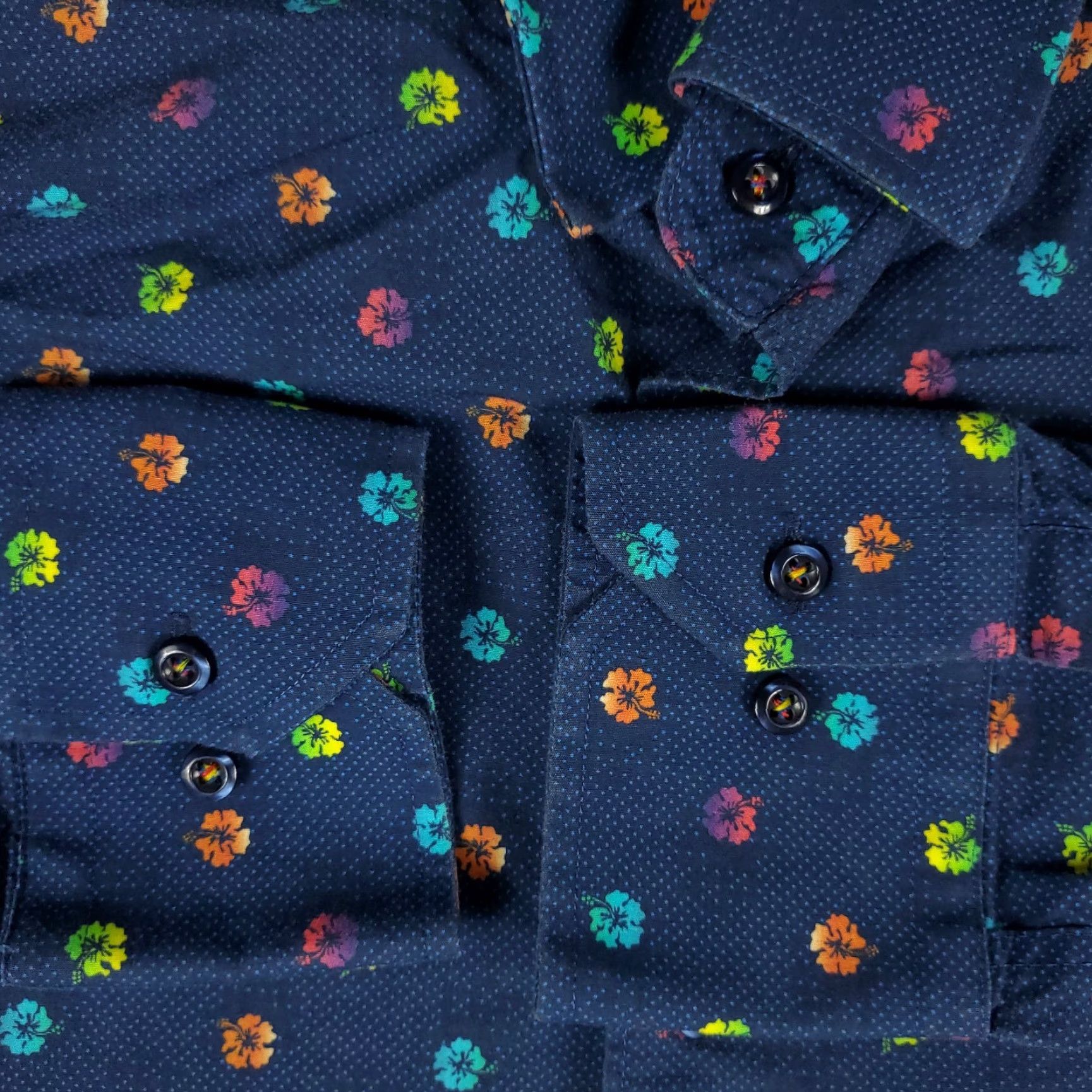 Luchiano Visconti Luchiano Visconti Shirt Mens Size Small Blue Floral Casual Button Up Long Sleeve Size US S / EU 44-46 / 1 - 3 Thumbnail