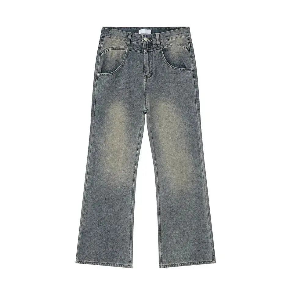 Japanese Brand Retro loose straight leg micro flared jeans Size US 30 / EU 46 - 6 Thumbnail