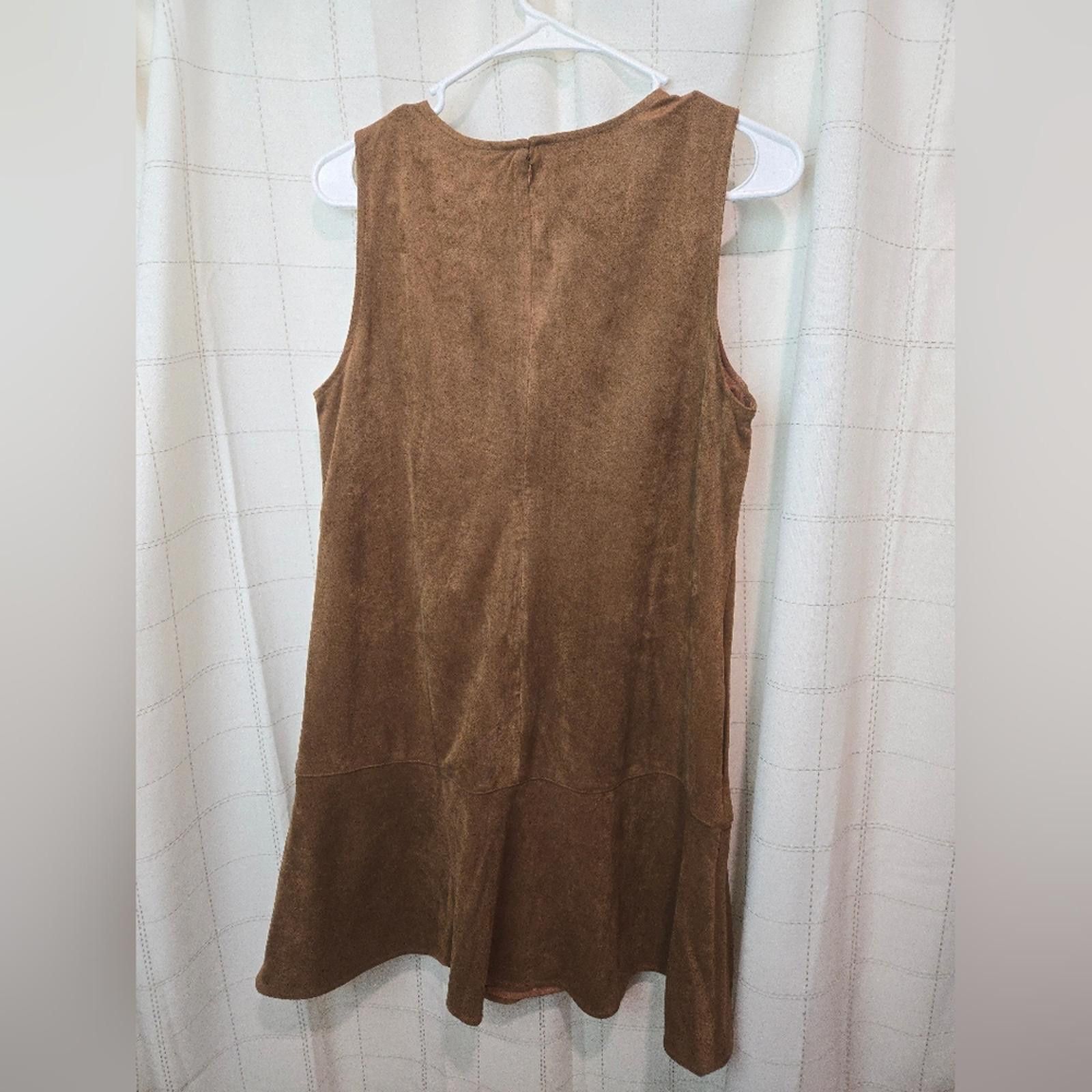 J.Crew J Crew Faux-Suede Drop-Waist Mini Dress Size M / US 6-8 / IT 42-44 - 7 Thumbnail