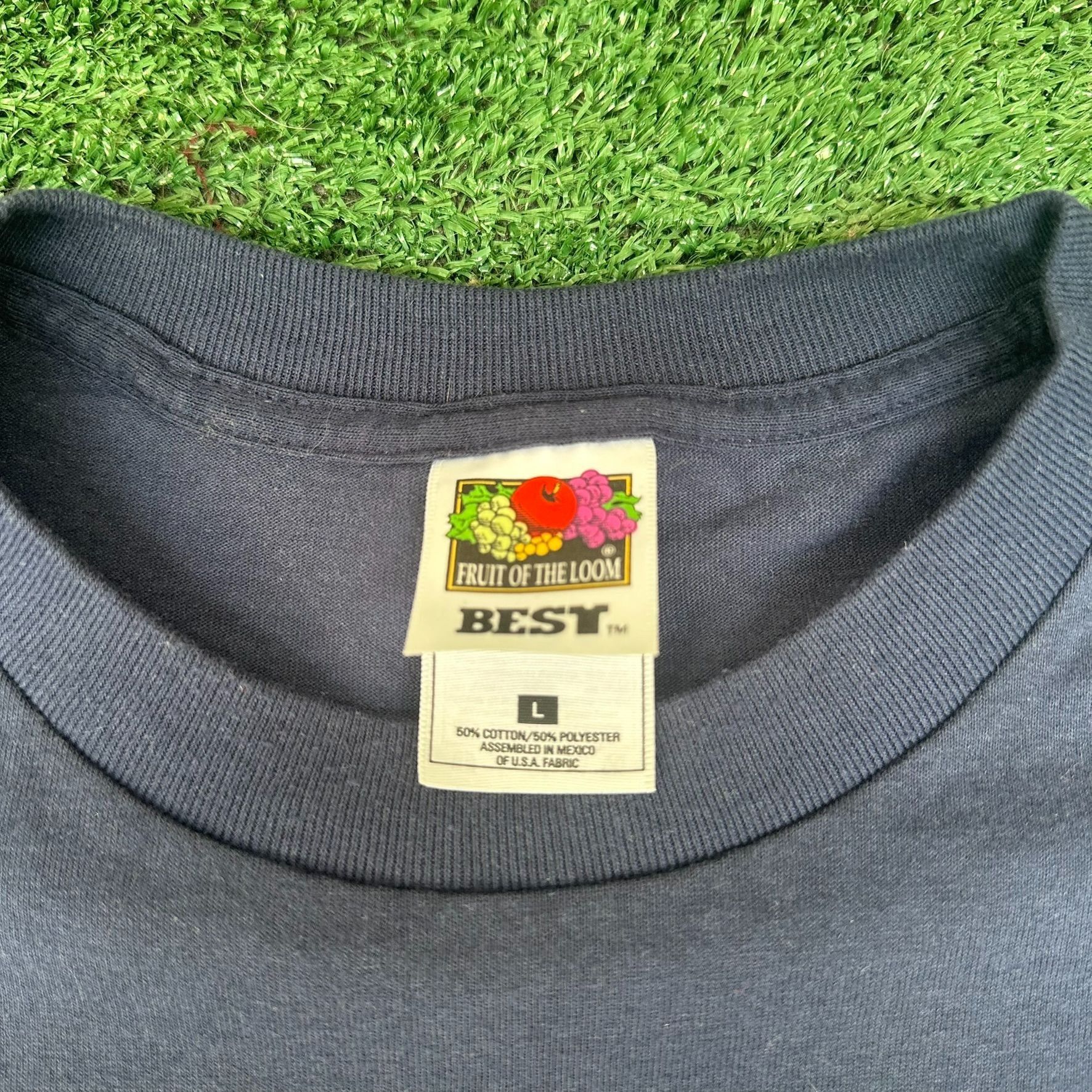 Fruit Of The Loom Vintage Y2K BBDO Advertising Agency T-Shirt Mad Men Navy L C Size US L / EU 52-54 / 3 - 4 Thumbnail
