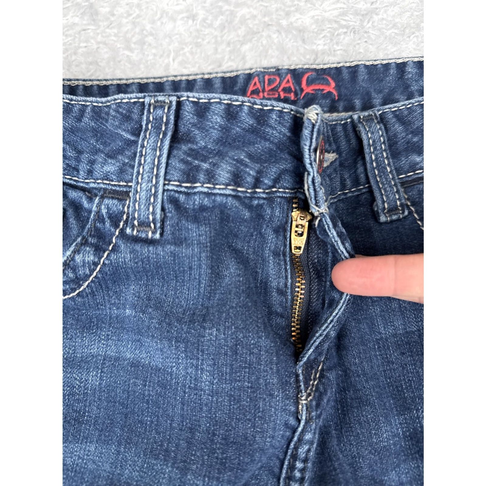 Vintage Cinch Jeans Womens 27x28 Blue Stretch Denim Ada Bootcut Mid Rise Western Cowgirl Size 27" / US 4 / IT 40 - 5 Thumbnail