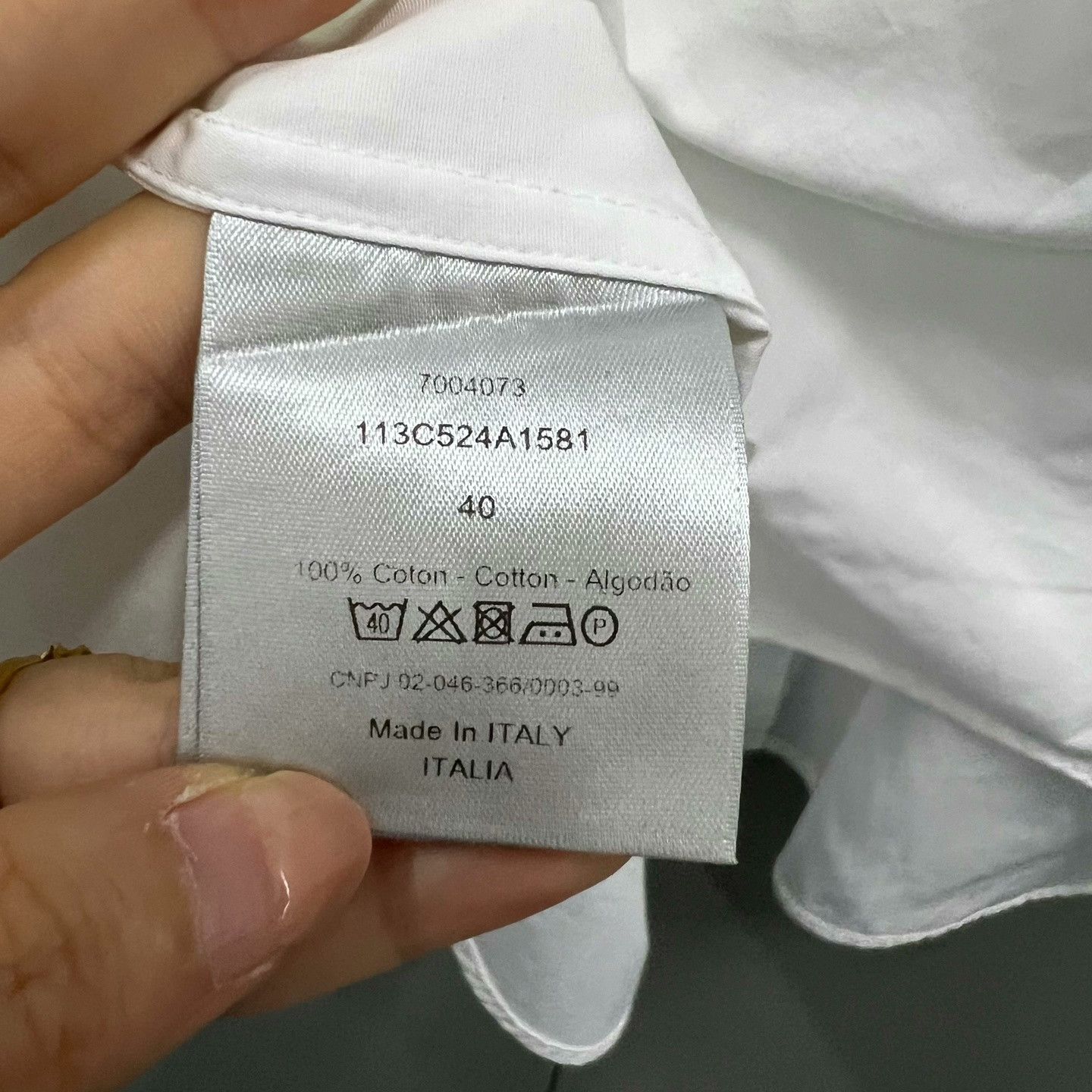 Dior Dior White CD Embroidered Shirt Size US XXS / EU 40 - 3 Thumbnail