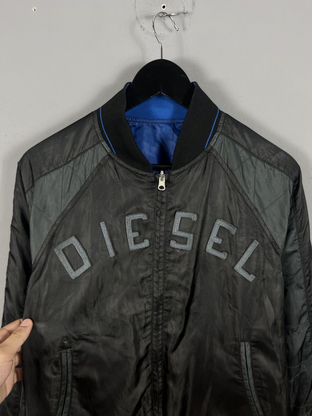 Diesel Vintage reversible bomber jacket diesel monogram big logo Size US M / EU 48-50 / 2 - 2 Thumbnail