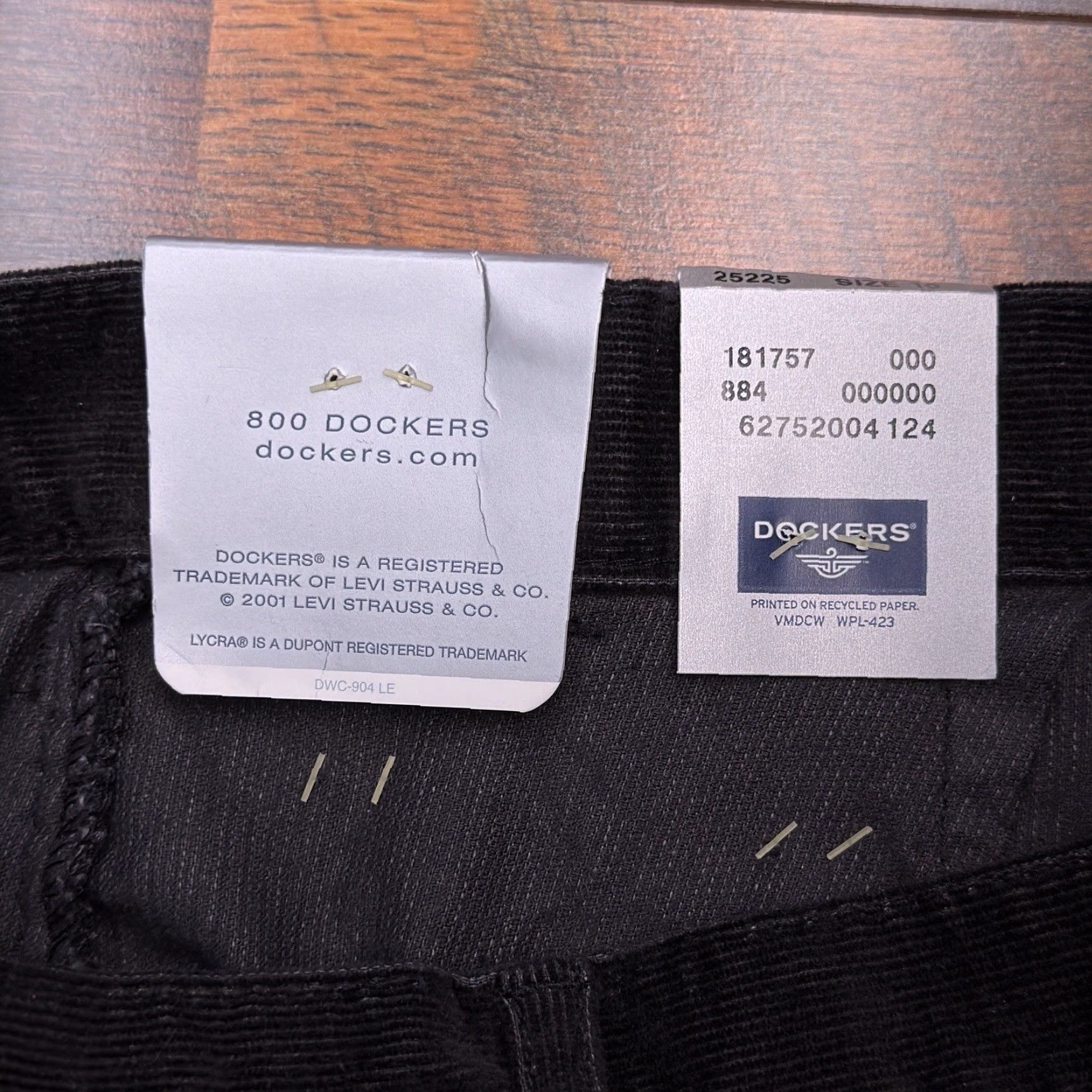 Dockers VINTAGE Dockers Black ContINENTAL Pants Womens 10M High Rise Tapered Leg Stretch New Size 32" / US 10 / IT 46 - 6 Thumbnail