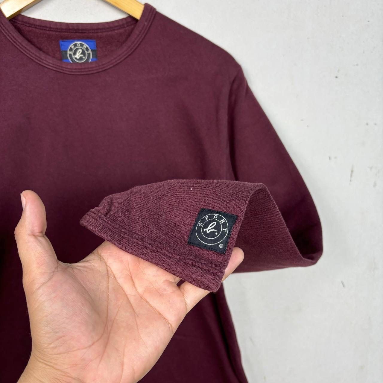 agnes b. Vintage Agnes b. Sport Logo Sweatshirt Burgundy Pullover Size US S / EU 44-46 / 1 - 3 Thumbnail