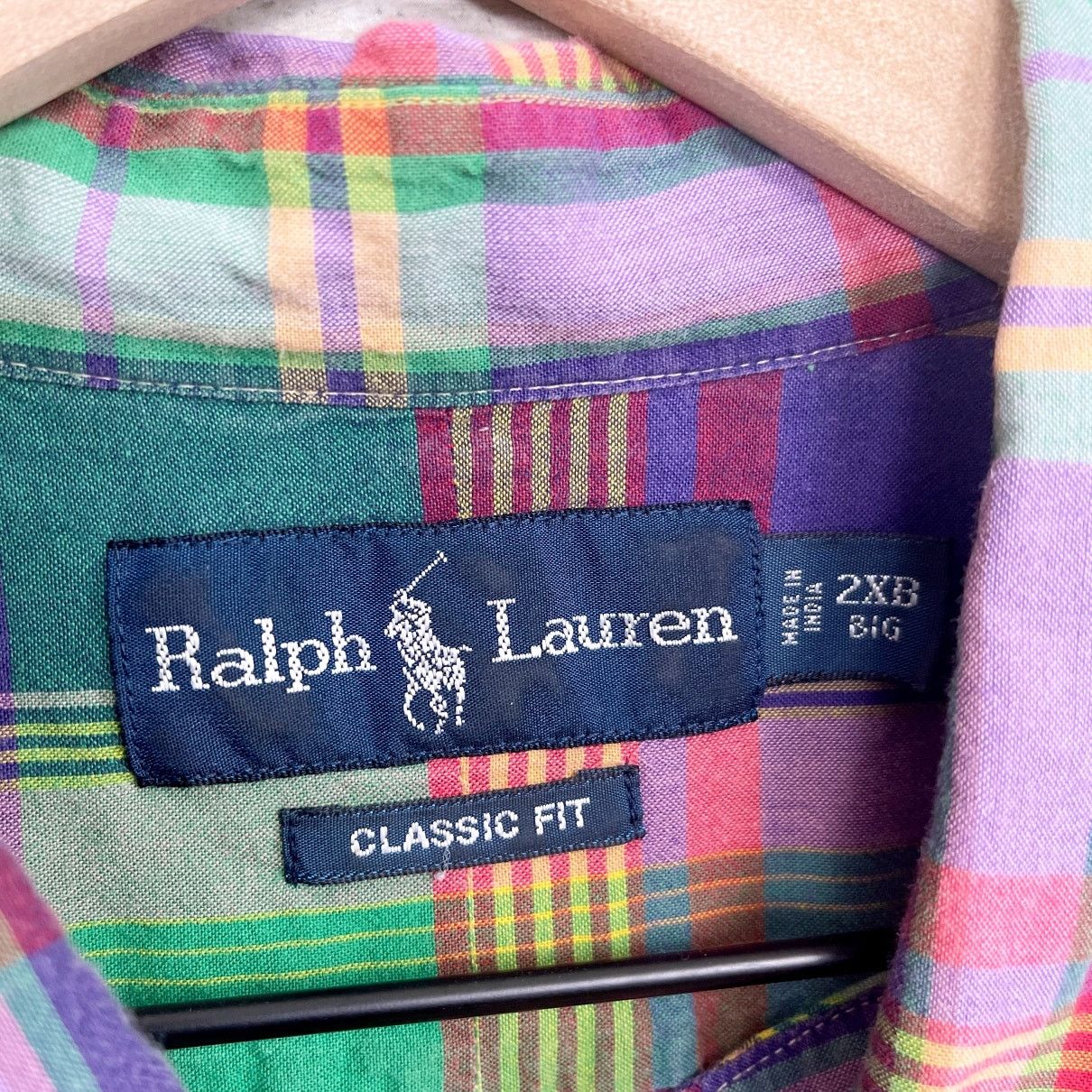 Ralph Lauren Ralph Lauren Classic Fit Shirt Green Madras Plaid Mens 2XB Size US XXL / EU 58 / 5 - 5 Thumbnail