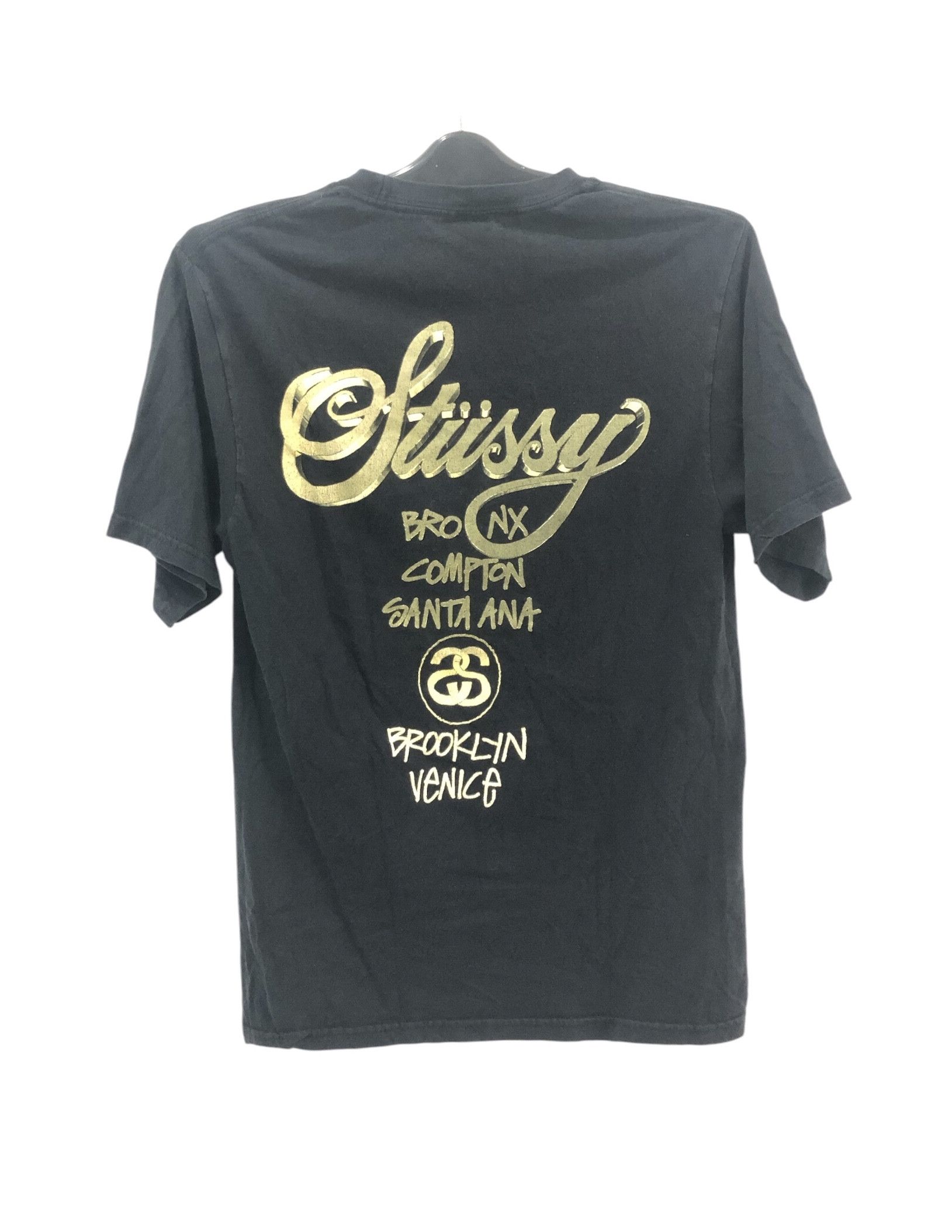 Stussy Stussy Streetwear World Tour Men Black Tees Size US S / EU 44-46 / 1 - 2 Thumbnail