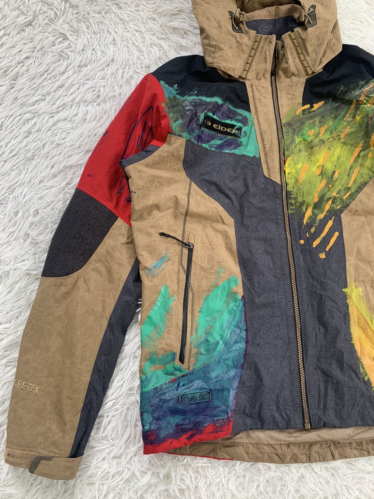 Goretex Cozy Paint Multicolor Eider Xenium Goretex Jacket Hooded Size US M / EU 48-50 / 2 - 2 Thumbnail