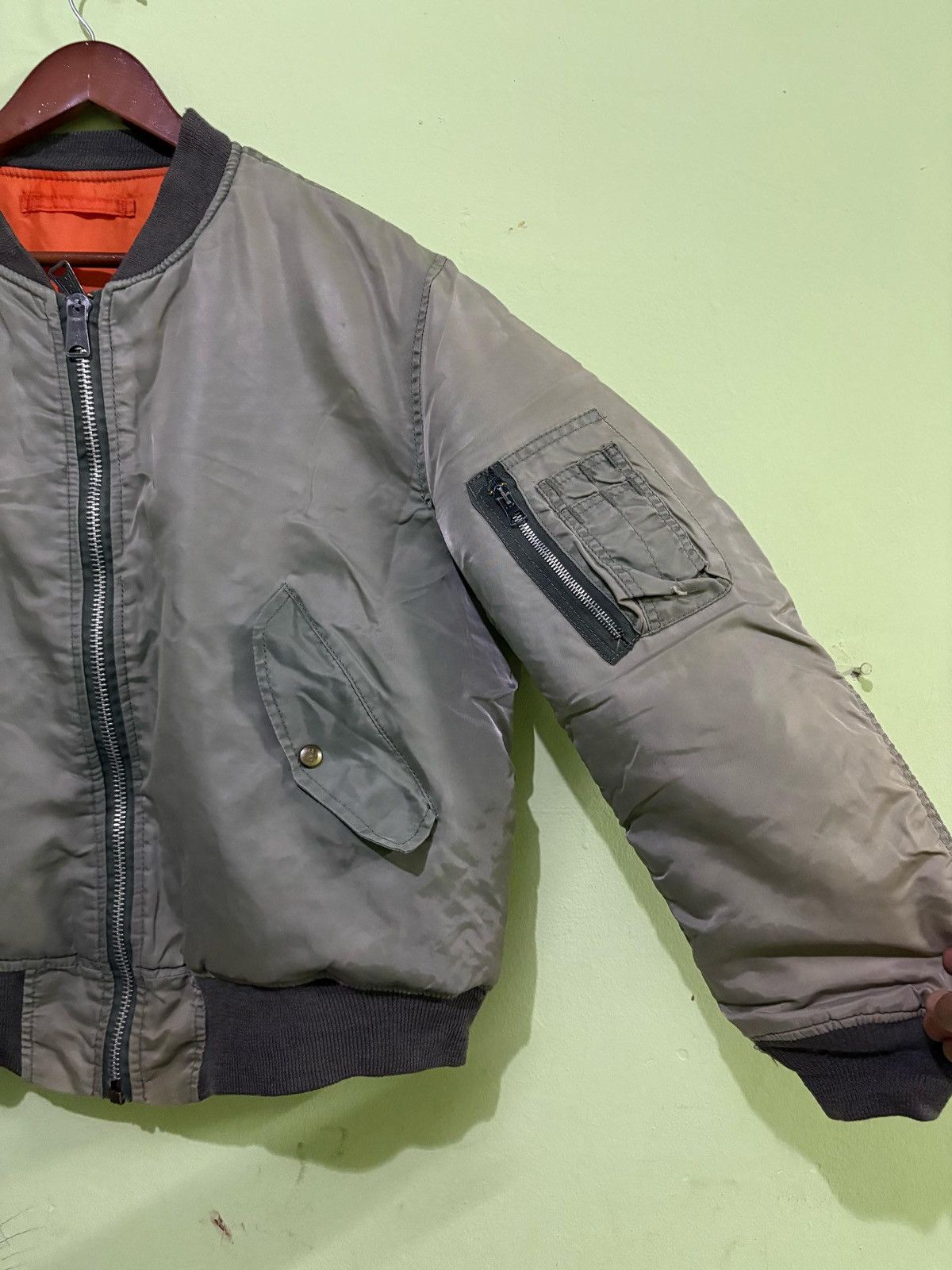 Alpha Industries Vintage Alpha Industries MA-1 Flight Jacket USAF USA Size US L / EU 52-54 / 3 - 3 Thumbnail