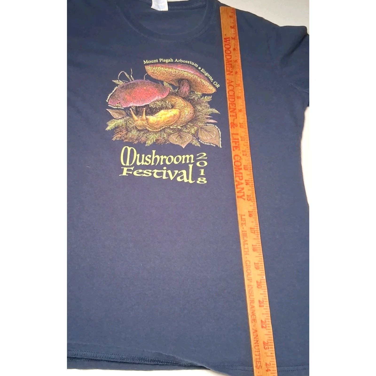 Port & Company Mount Pisgah Arboretum Mushroom Festival Shirt Long Sleeve Women M Blue Port & Company Cute Graphic Mushroom Oregon Eugene 2018 Size M / US 6-8 / IT 42-44 - 7 Thumbnail