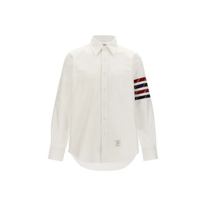 Thom Browne Thom Browne White Long Sleeve Shirt -2507 Size US S / EU 44-46 / 1 - 5 Thumbnail
