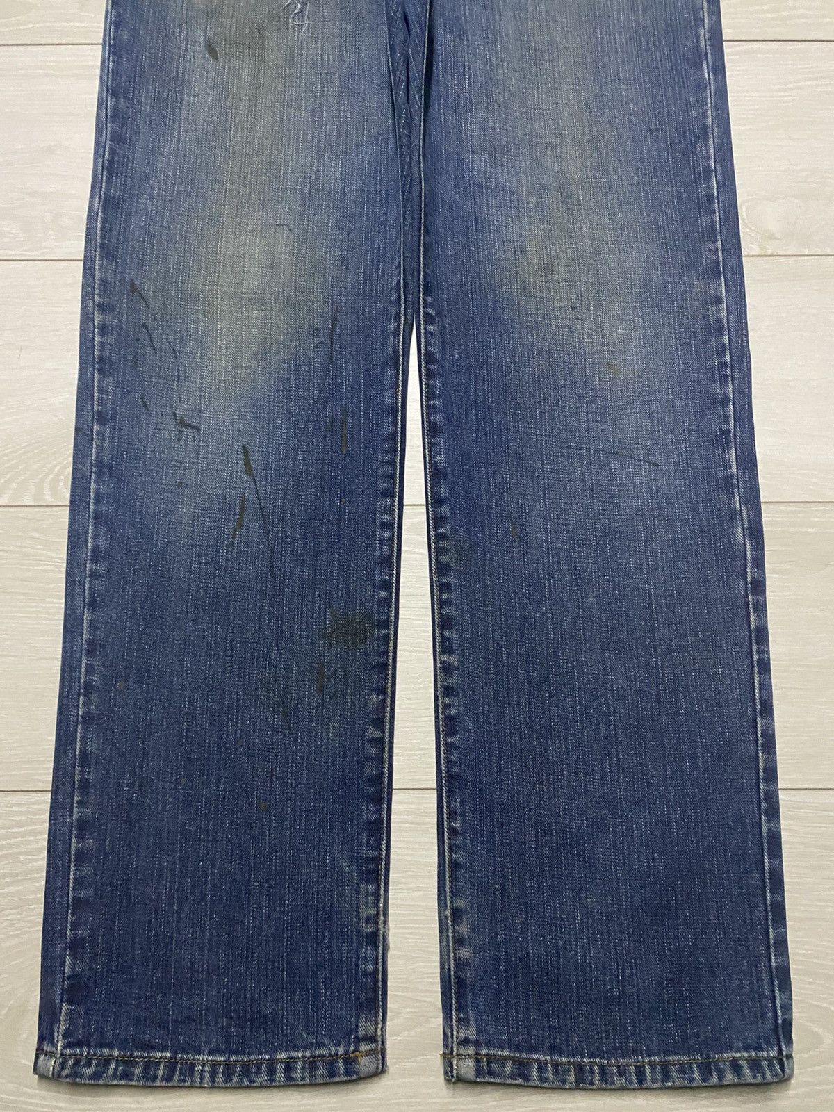Other Vintage Japanese Brand Top Valu Blue Wash Distressed Jeans Size US 36 / EU 52 - 5 Thumbnail