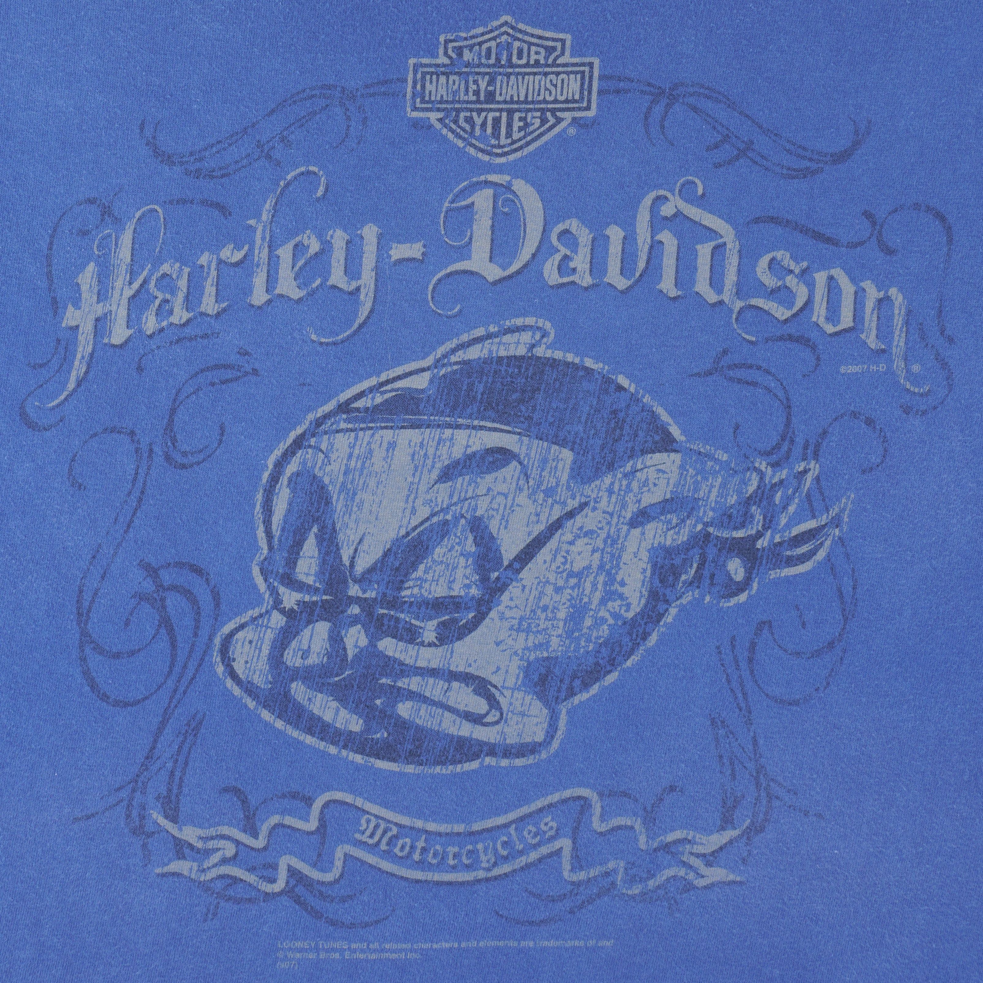 Harley Davidson Vintage - Porky Pig Looney Tunes T-Shirt 2007 Size US XXL / EU 58 / 5 - 3 Thumbnail