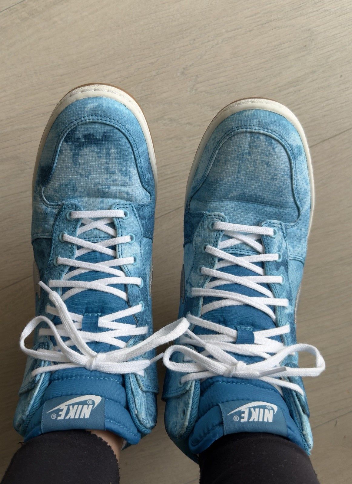 Nike vintage Nike Dunk Sky Print High Blue Water Print Sneaker Size US 7.5 / IT 37.5 - 4 Thumbnail