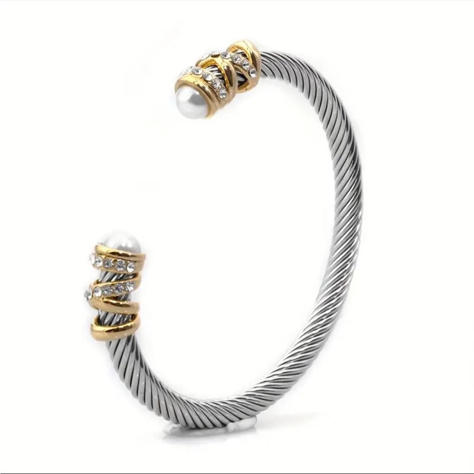 Designer Twisted Cable Cuff Bracelet NWT Size ONE SIZE - 4 Thumbnail