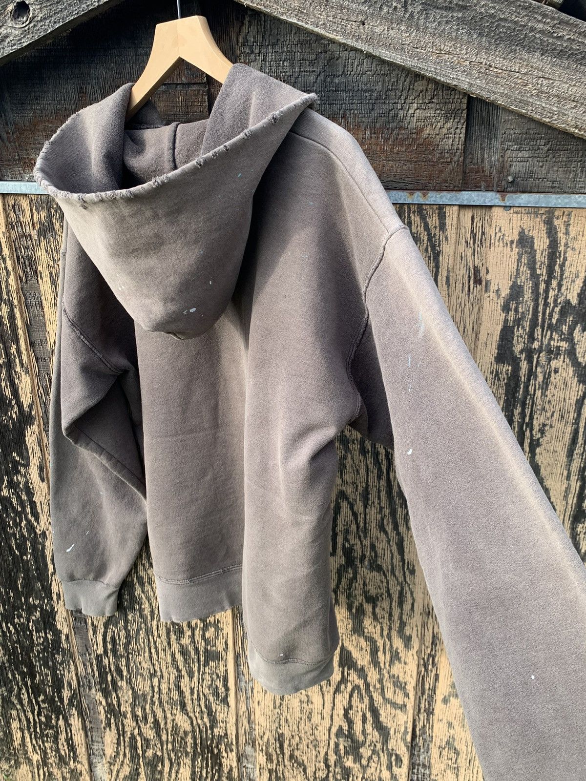 Vintage Vintage Thrashed Sun Faded Blank Hoodie 90s Paint Boxy M Size US M / EU 48-50 / 2 - 8 Thumbnail