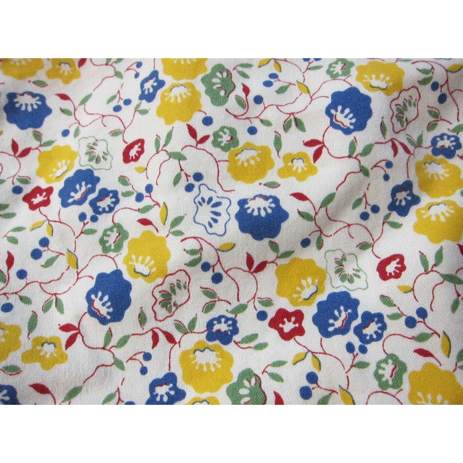 Vintage Vintage Floral Reversible Hair Cover Bonnet Head Wrap Cap L Cotton Yellow Blue Floral Reversible Lined Pink 100% Cotton Womens Bonnet Cap L Size ONE SIZE - 3 Thumbnail