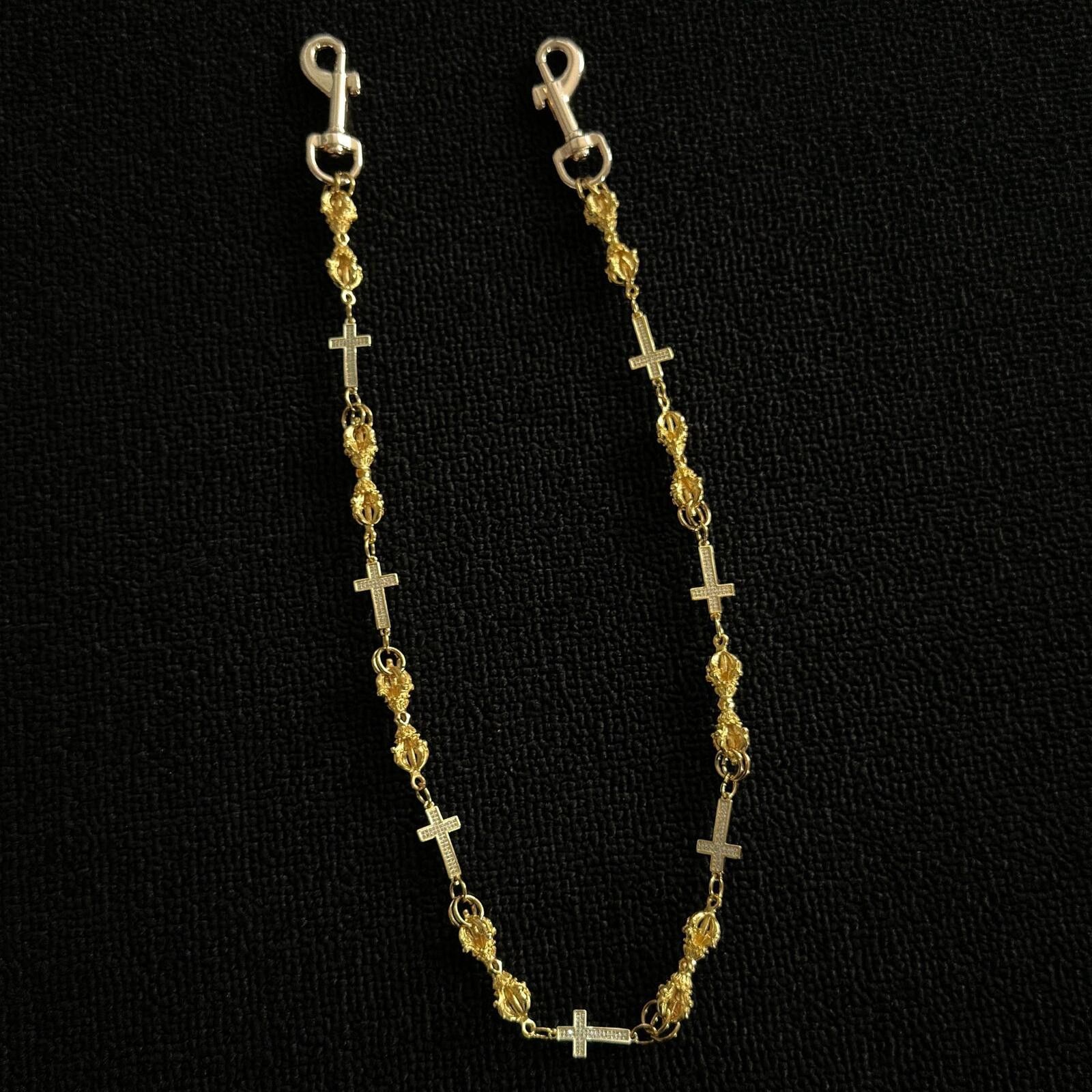 Jewelry Diamond Frame Cross Chain Belt | Gold Street Double Layer Size ONE SIZE - 2 Thumbnail