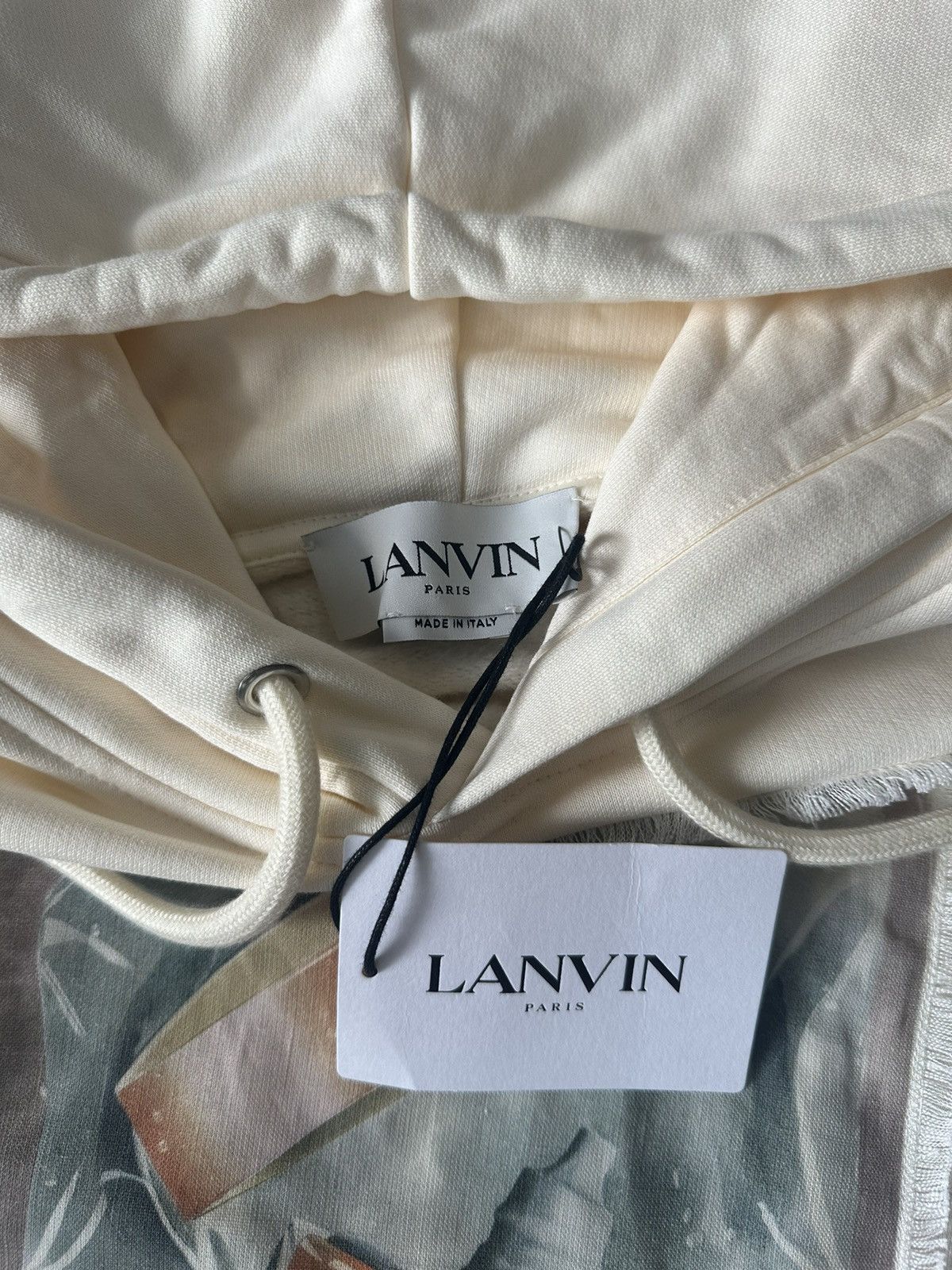 Lanvin Lanvin Crème Cologne Hoodie Size US L / EU 52-54 / 3 - 2 Thumbnail
