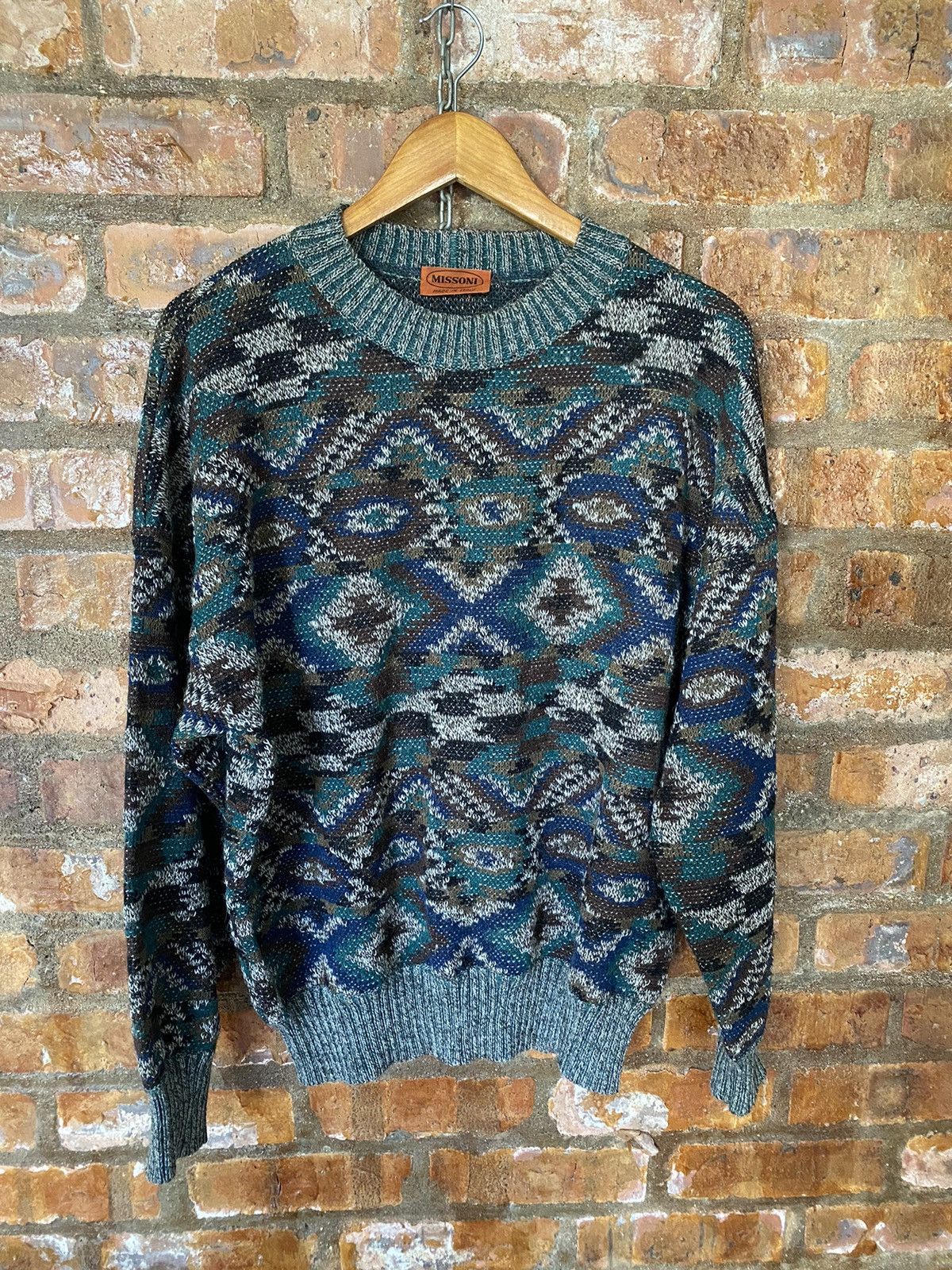 Coogi × Missoni × Yoshiyuki Konishi 1980s Missoni alpaca x wool knit sweatshirt Size L / US 10 / IT 46 - 2 Thumbnail