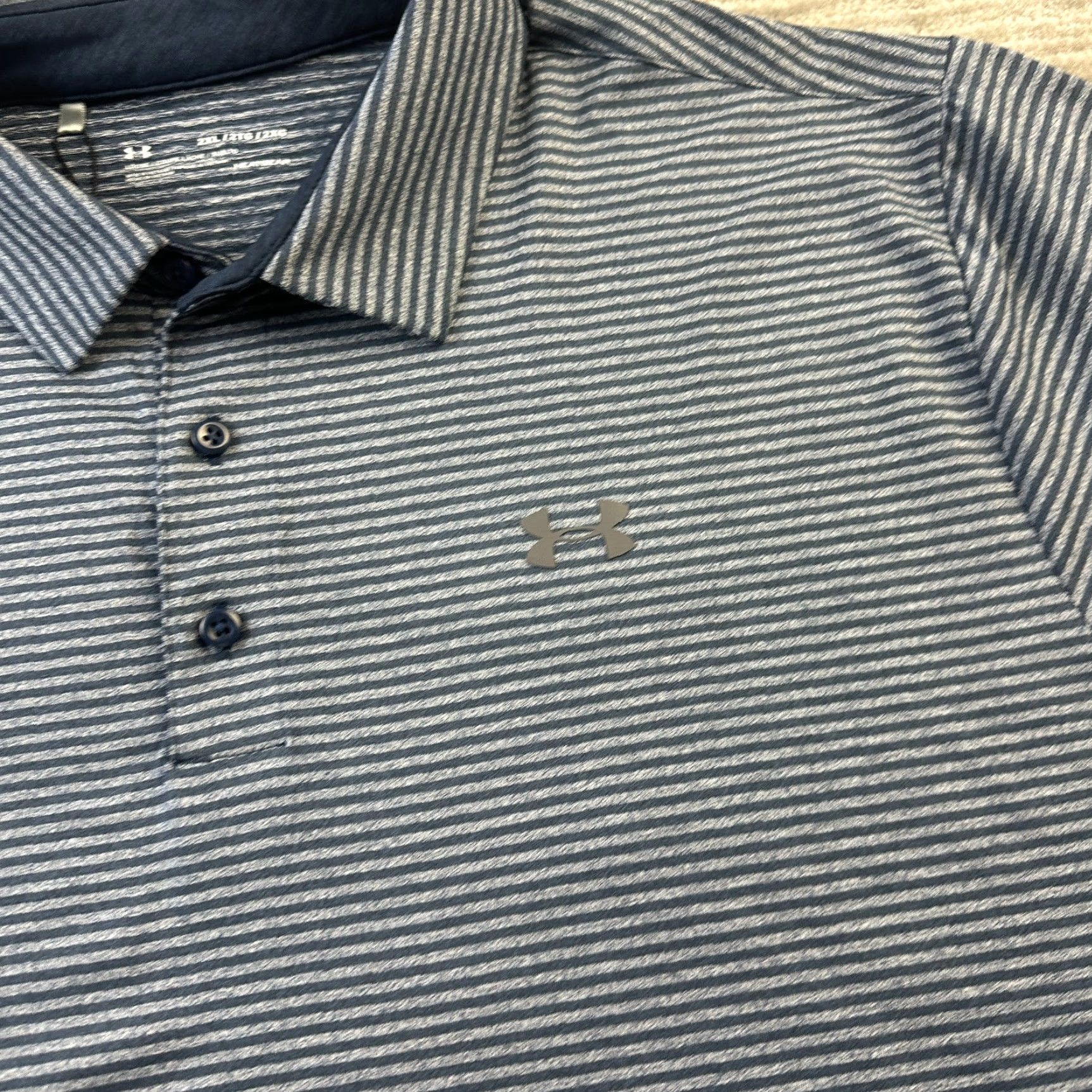 Under Armour Under Armour Polo Shirt Mens 2XL Blue Playoff Golf Stretch Shirt Mens 2XL Blue Logo Embroidered All Seasons Breathable Lightweight Stretch Size US XXL / EU 58 / 5 - 5 Thumbnail