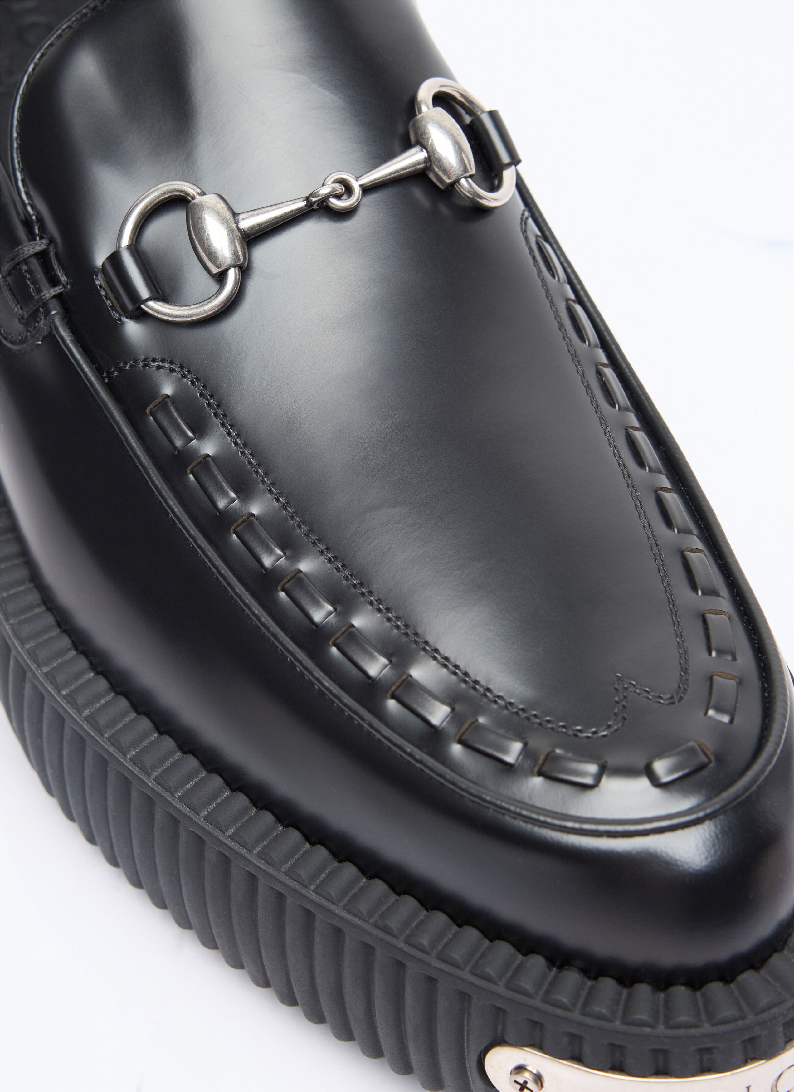 Gucci o1mt1gz0925 Men's Gucci Horsebit Creeper Loafers in Black Size US 7.5 / EU 40-41 - 2 Thumbnail