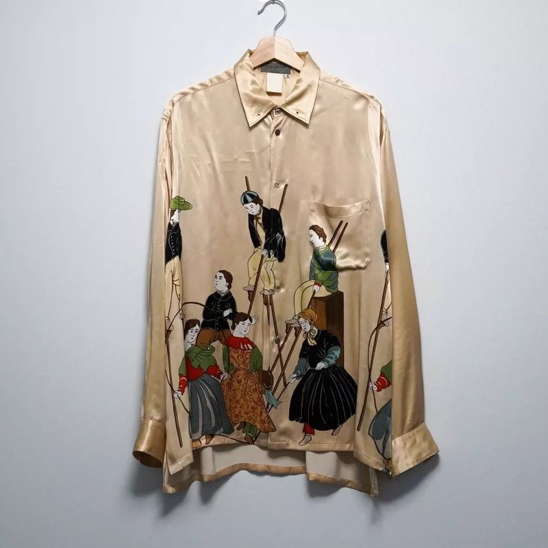 Loro Piana Yohji Yamamoto 1995AW Champagne Color Shirt Size US M / EU 48-50 / 2 - 1 Thumbnail