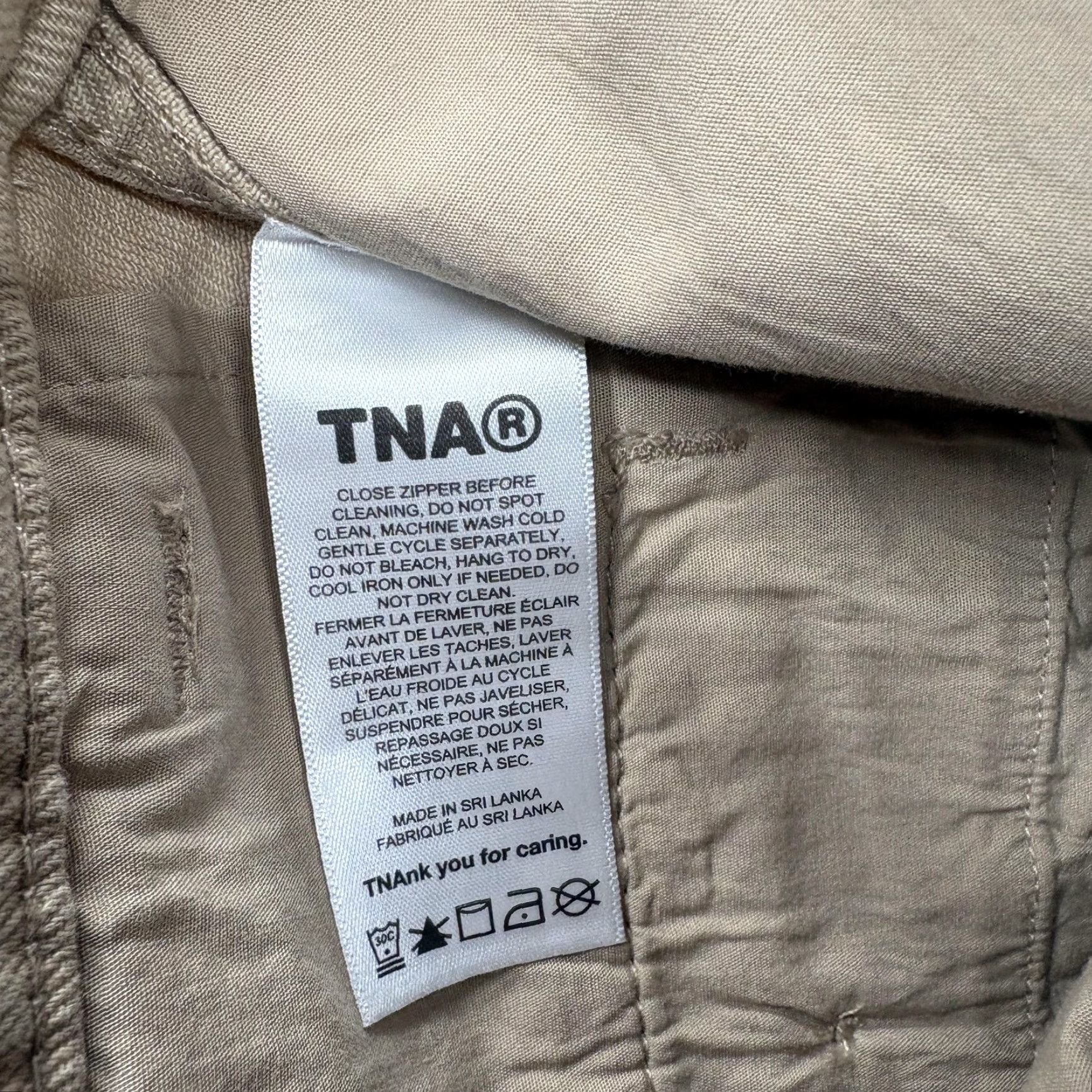 TNA Aritzia Tna Cargo Pants Womens 2 Beige Cotton Twill Straight Leg Utility Colonel Size 26" / US 2 / IT 38 - 7 Thumbnail