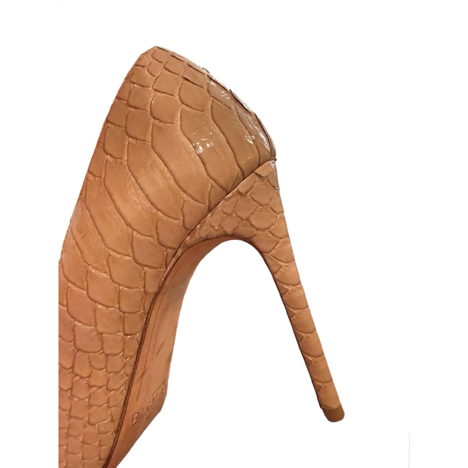 Alexandre Birman Alexandre Birman Womens Snakeskin Heels Pumps Taupe Beige Size 9 40 READ Read Size US 9 / IT 39 - 6 Thumbnail