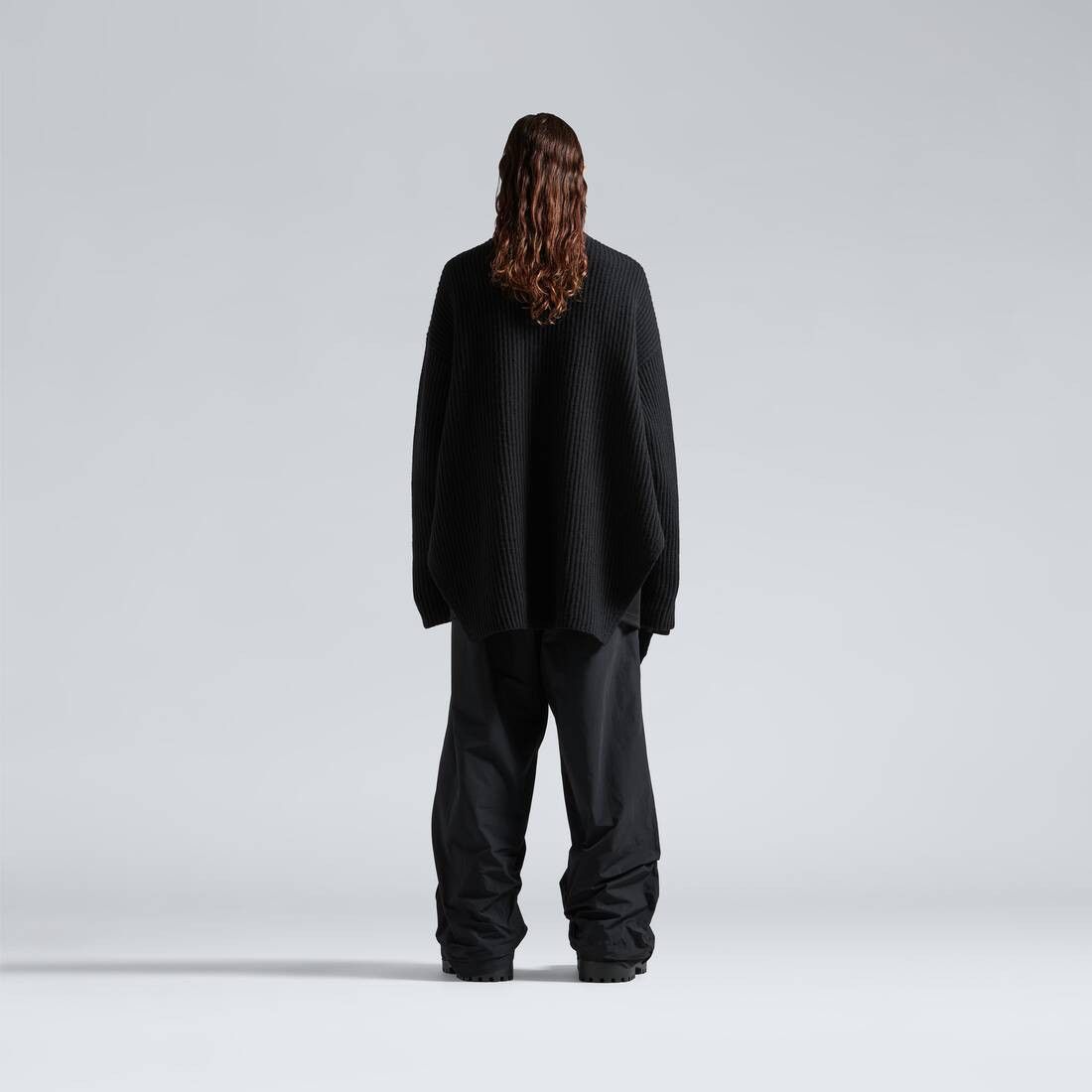 Balenciaga o1tr1nto0126 Half Zip High Neck Poncho in Black Size US M / EU 48-50 / 2 - 4 Thumbnail