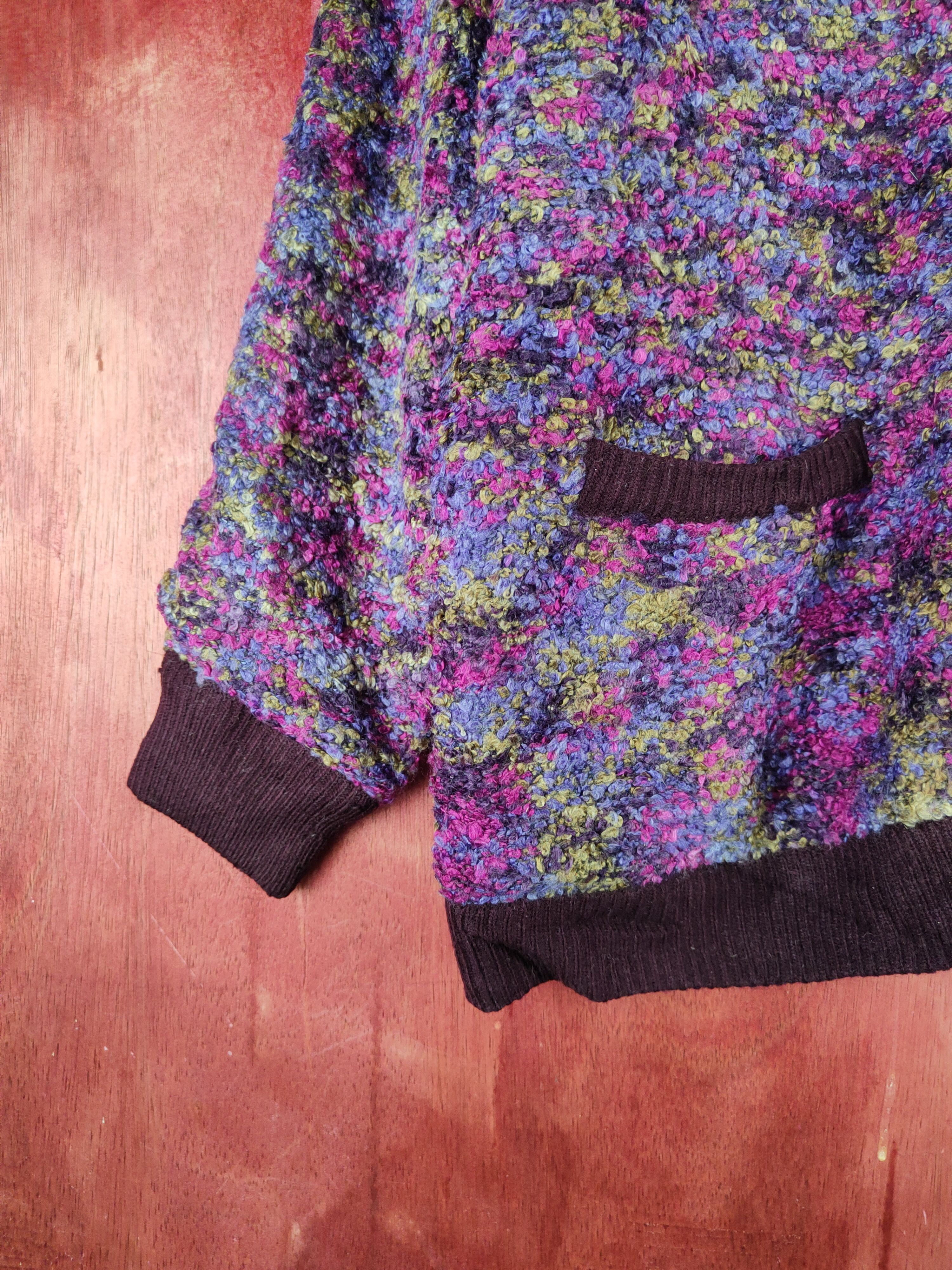 Japanese Brand Japanese Brand Dark Purple Knitwear Cardigan #S2350 Size M / US 6-8 / IT 42-44 - 4 Thumbnail