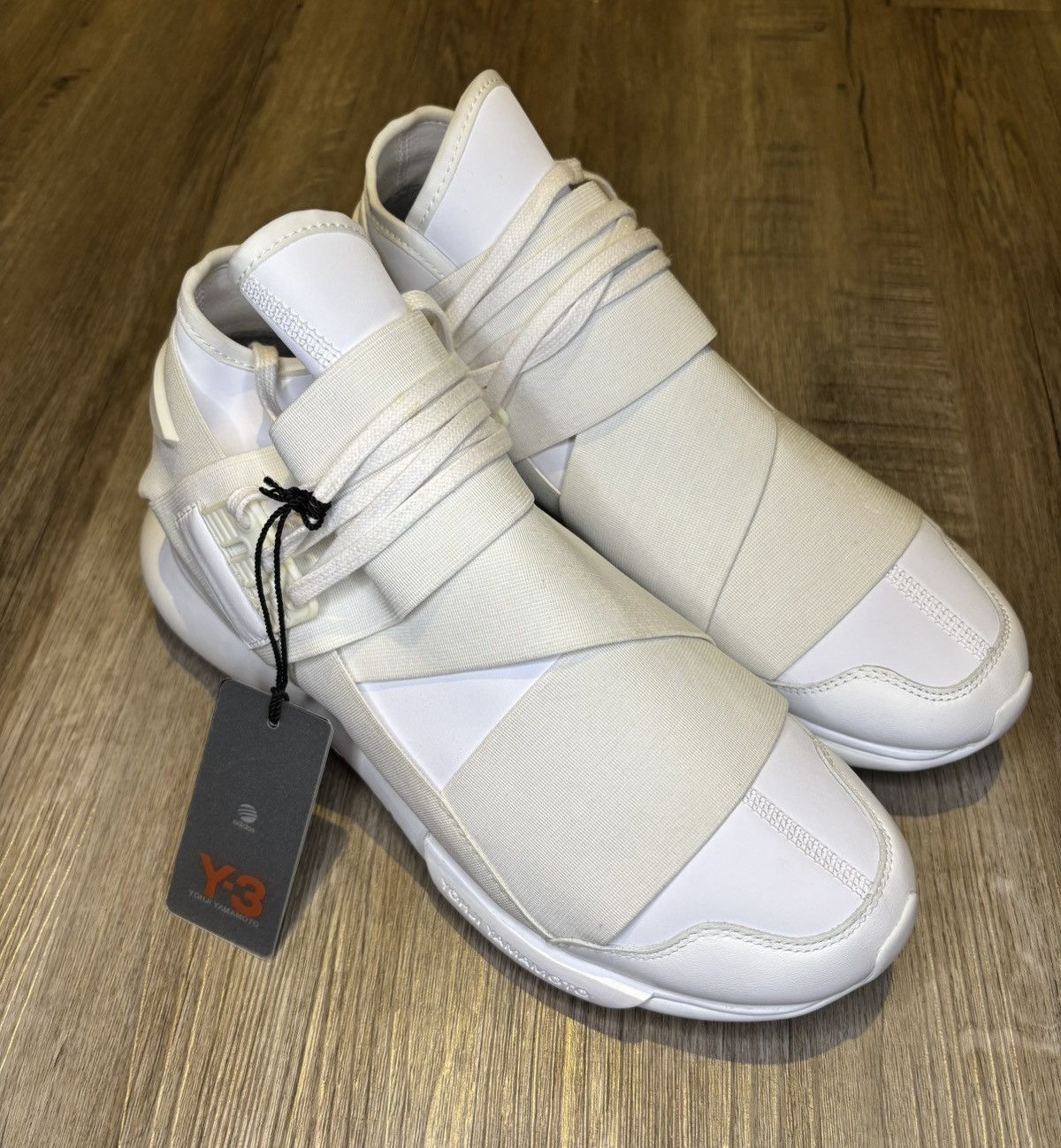 Adidas × Y-3 Adidas x Y-3 Qasa High Triple White 2016 Yohji Yamamoto Size US 8 / EU 41 - 2 Thumbnail