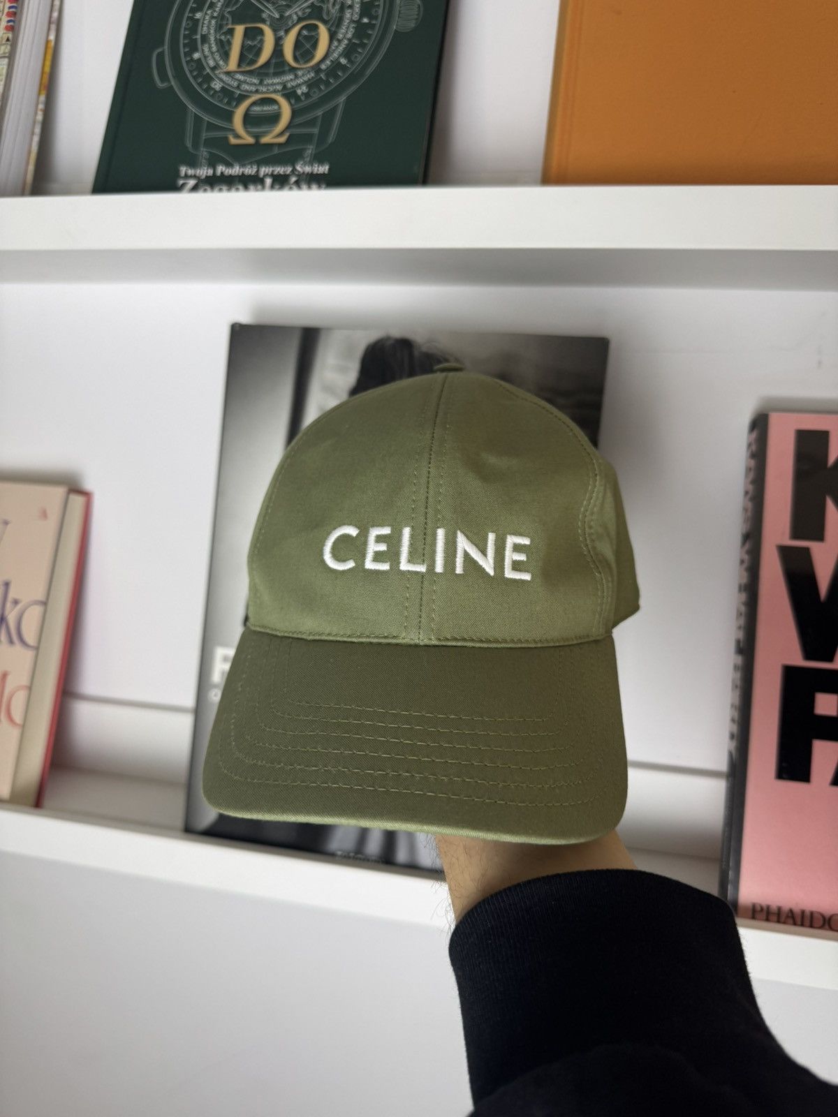 Celine Celine Hat Designer Baseball Cap Classic Logo Luxury Olive Size ONE SIZE - 1 Thumbnail