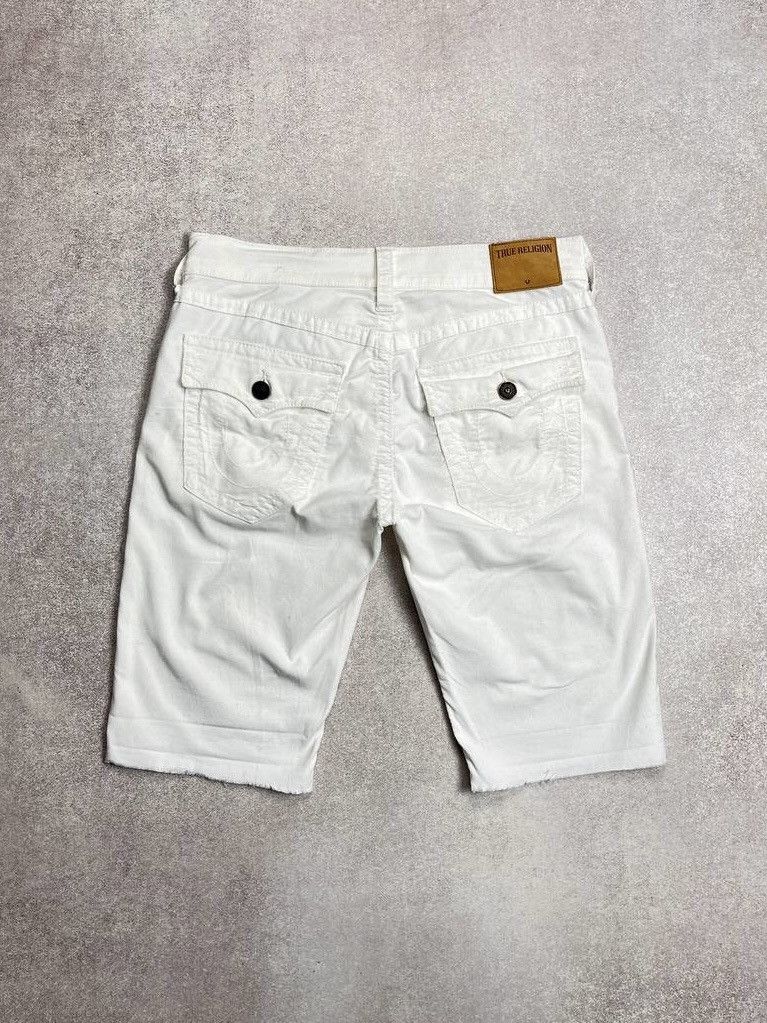 VINTAGE TRUE RELIGION RICKY BAGGY WHITE SHORTS JORTS Y2K 32